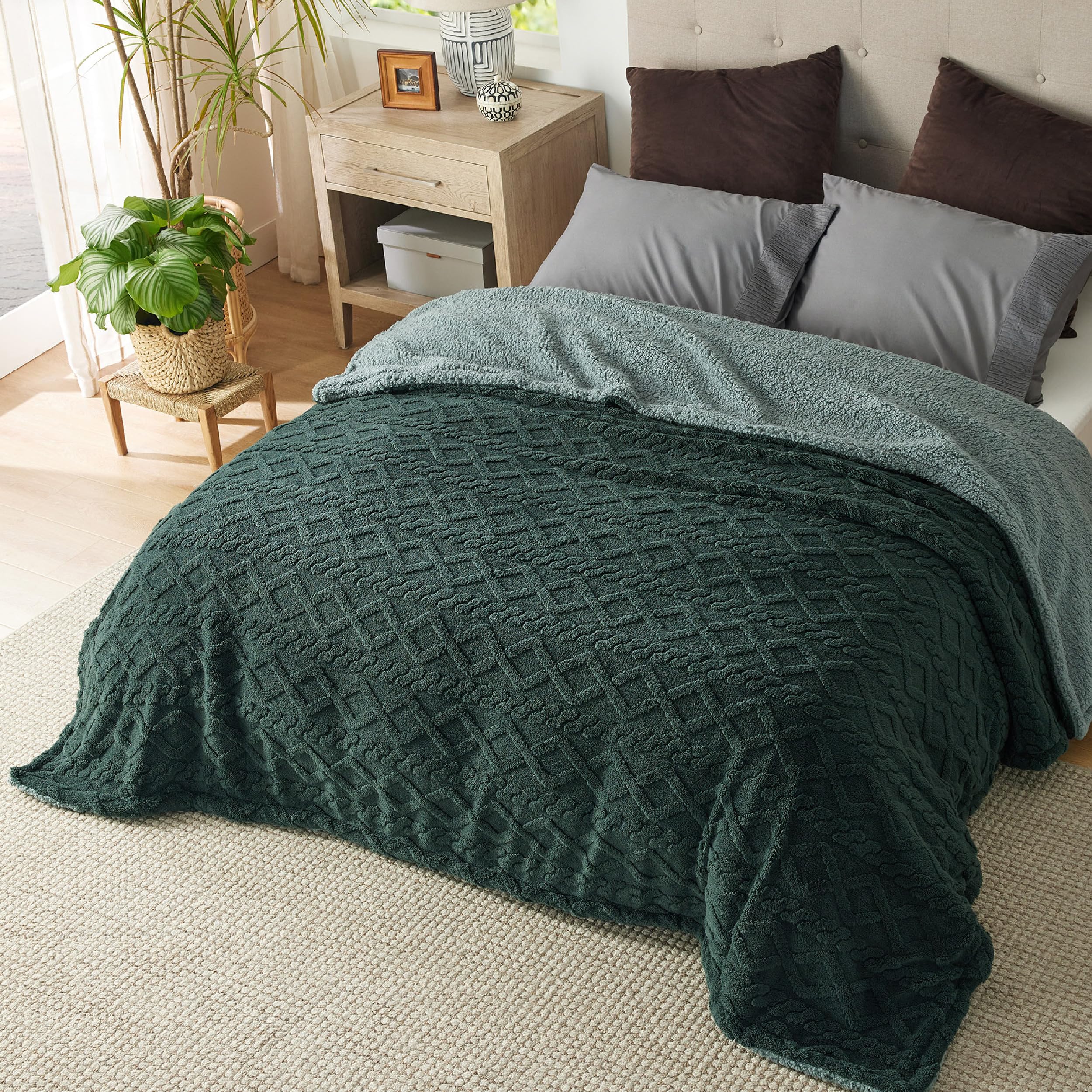 Manta Bedsure Sherpa De Forro Polar, Tamaño King, Suave Y Acogedora, Para Cama - Venta Internacional.
