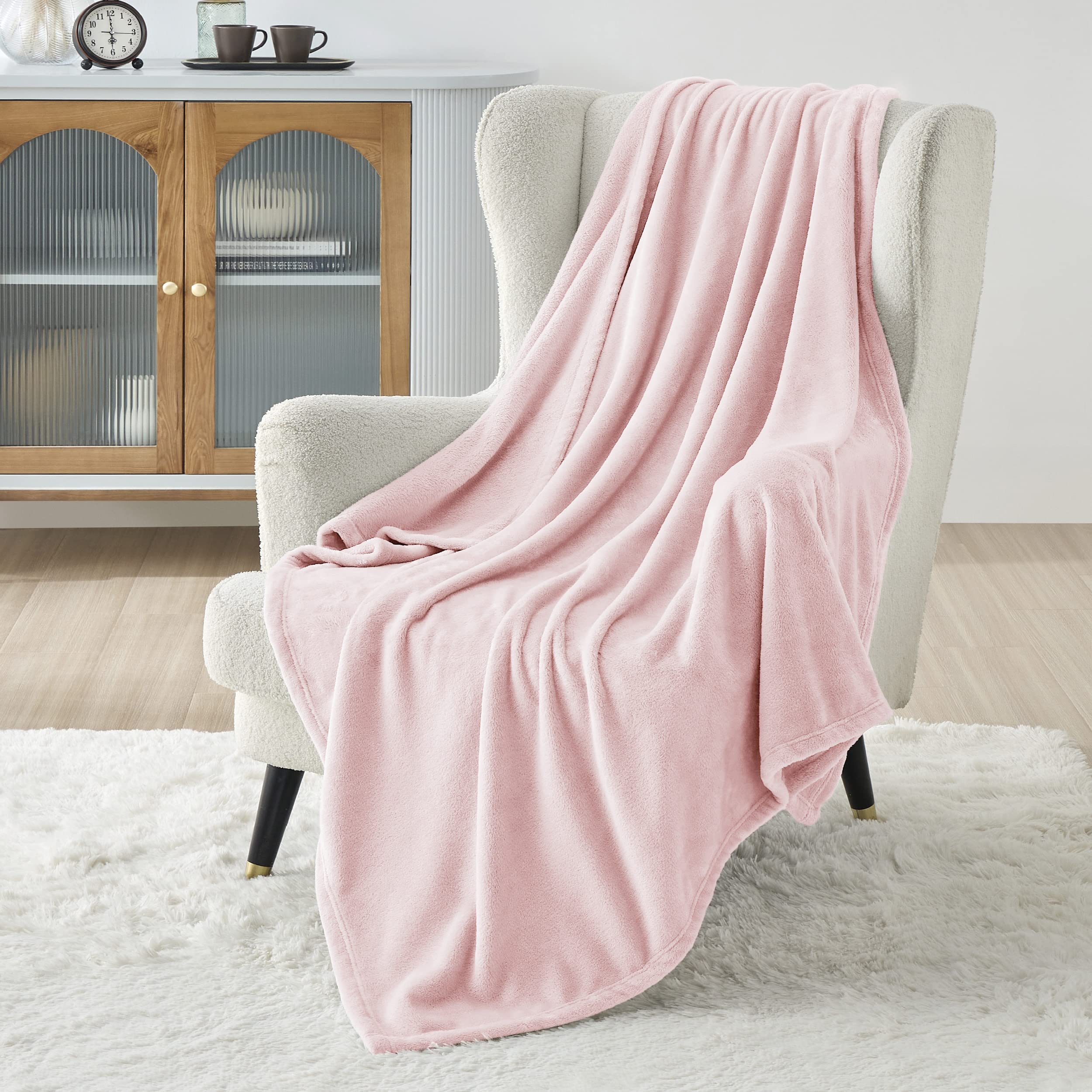 Manta Polar Para Cama, Color Rosa, Tamaño Doble, 150 X 200 Cm, 300 G/m² - Venta Internacional.