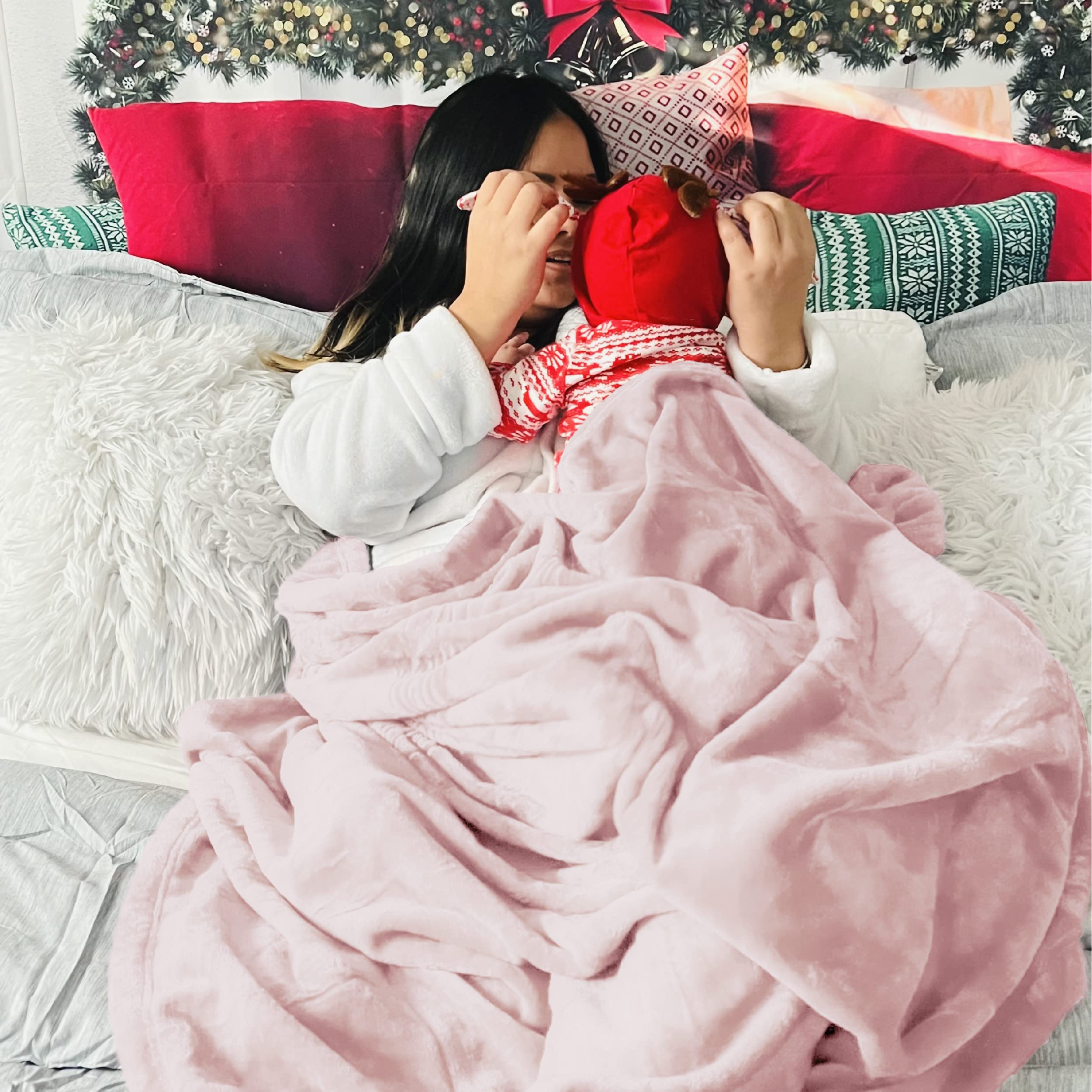 Foto 7 pulgar | Manta Polar Para Cama, Color Rosa, Tamaño Doble, 150 X 200 Cm, 300 G/m² - Venta Internacional.