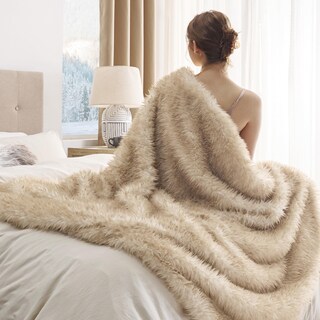 Foto 3 | Manta De Cama De Piel Sintética Suave Y Esponjosa Para Sofá, 50 X 70 Pulgadas, Color Marrón - Venta Internacional.