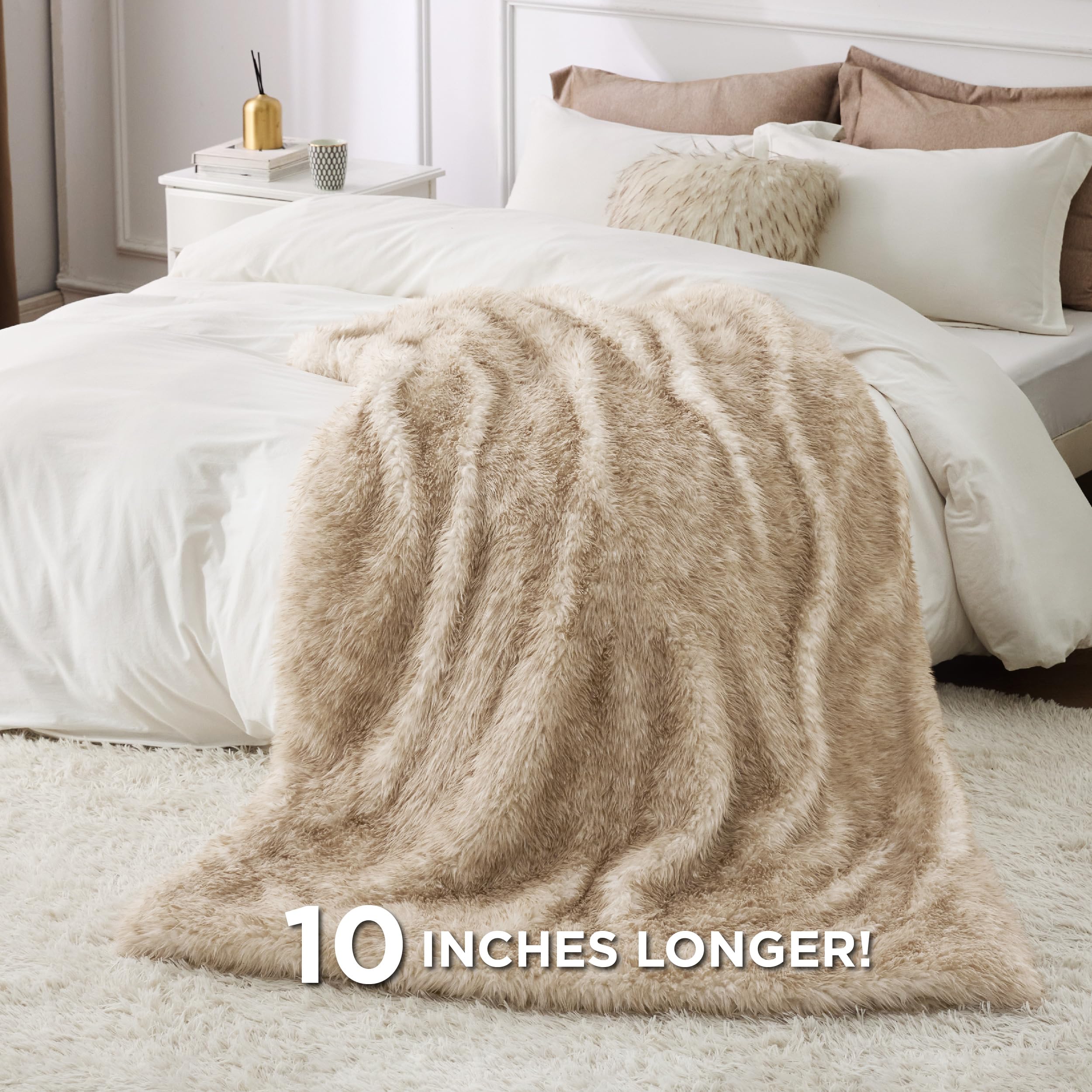 Foto 6 pulgar | Manta De Cama De Piel Sintética Suave Y Esponjosa Para Sofá, 50 X 70 Pulgadas, Color Marrón - Venta Internacional.