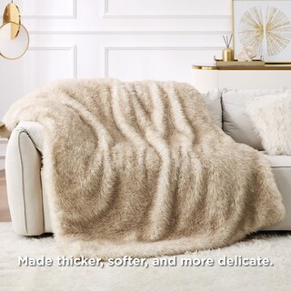 Foto 6 | Manta De Cama De Piel Sintética Suave Y Esponjosa Para Sofá, 50 X 70 Pulgadas, Color Marrón - Venta Internacional.