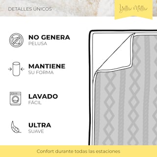Foto 3 | Cobertor Cobija Aborregado Con Forro Polar Sherpa | Suave | Caliente | Ligera | Tamaño 230x200cm (Beige, 230x200cm)