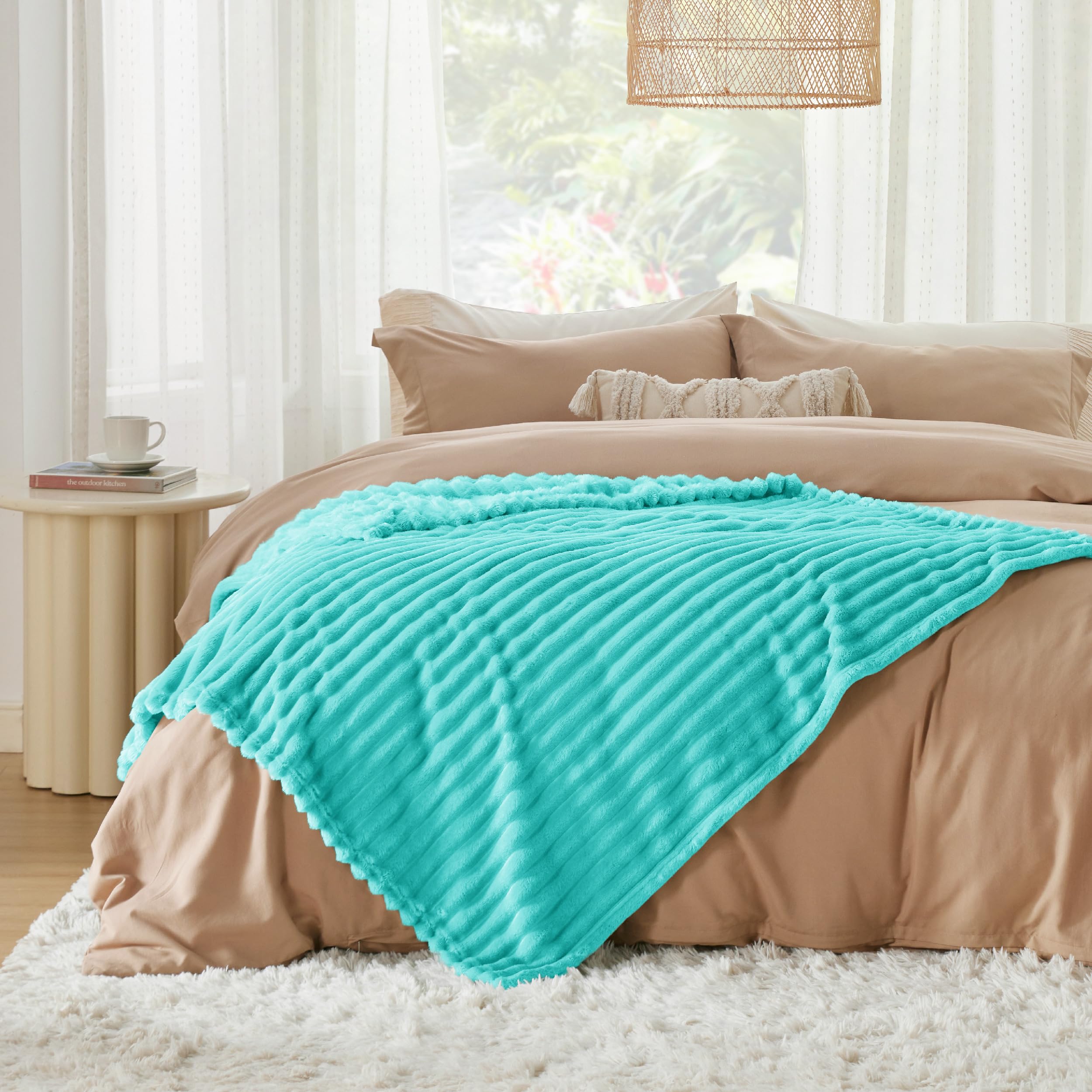 Foto 7 pulgar | Manta Bedsure De Forro Polar Azul Antiniebla Para Sofá, 130 X 150 Cm - Venta Internacional.