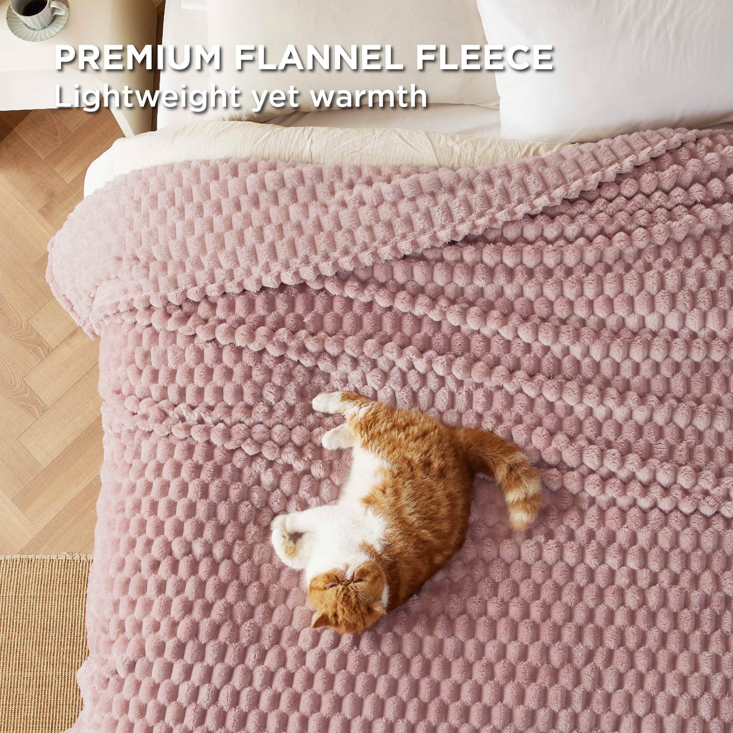 Foto 4 pulgar | Manta Bedsure Queen de Forro Polar Rosa, 230 X 230 cm - Venta Internacional