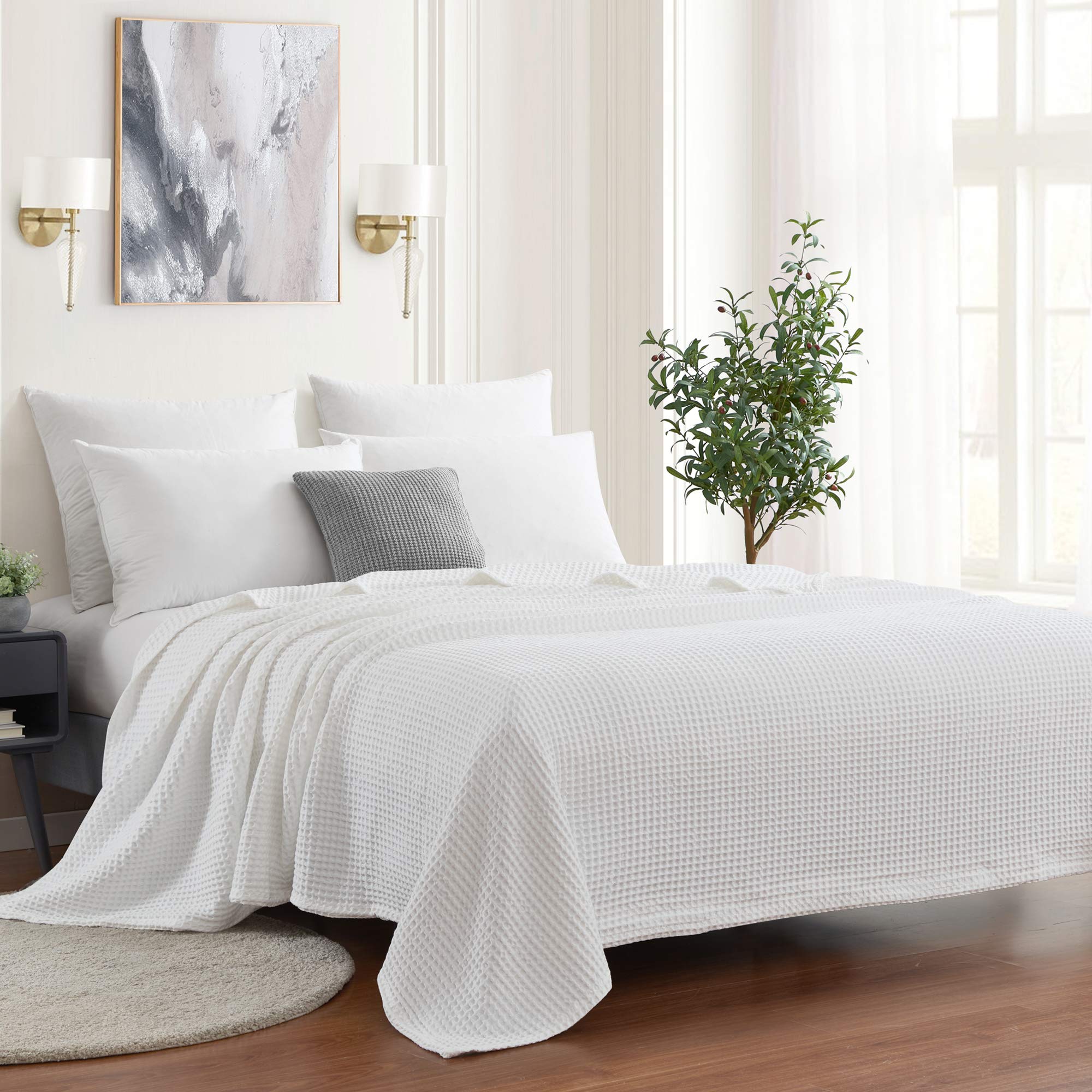 Manta Sweet Home Collection 100% Algodón Fino King White - Venta Internacional.