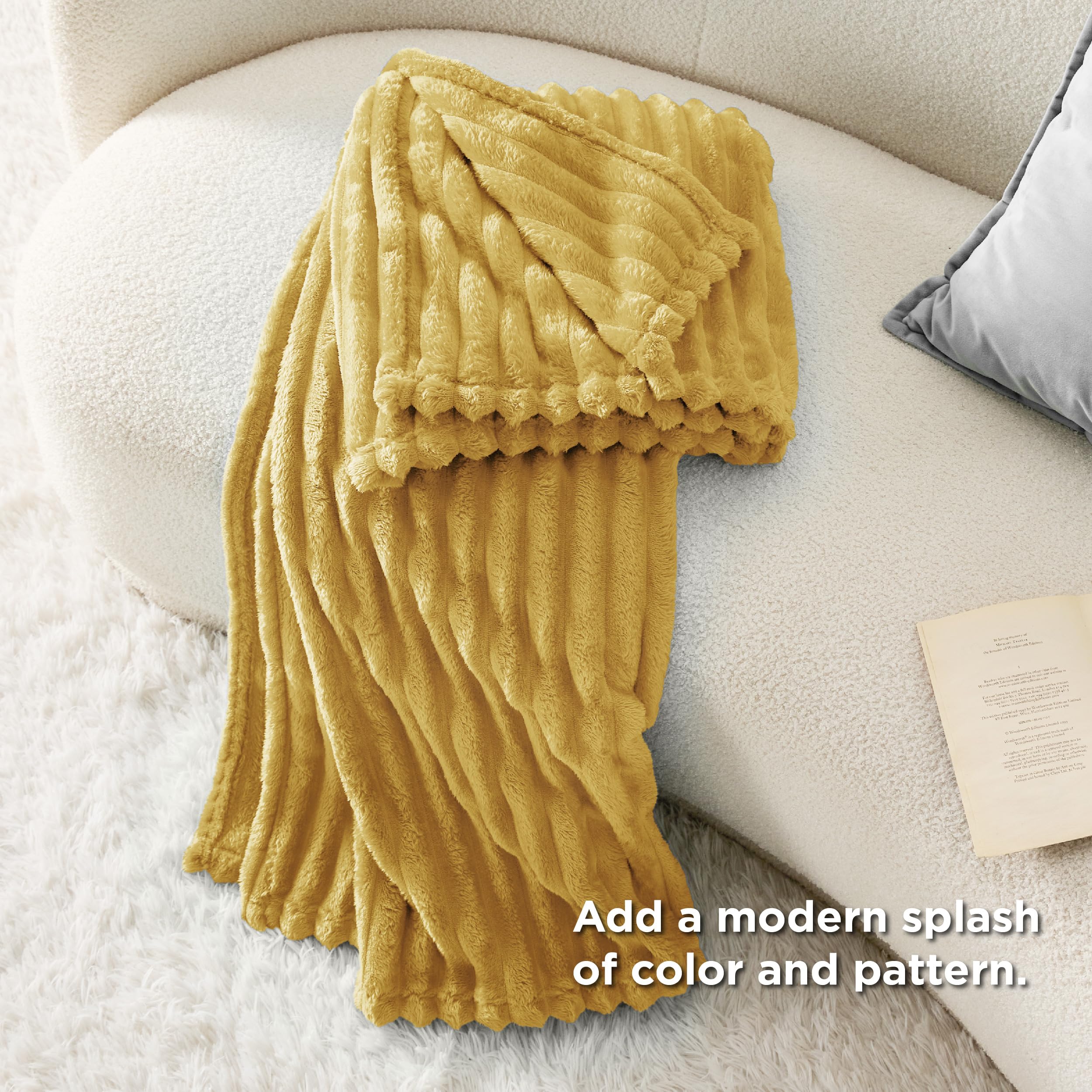 Foto 6 pulgar | Manta Bedsure Honey Fleece Para Sofá, 150 X 200 Cm - Venta Internacional.