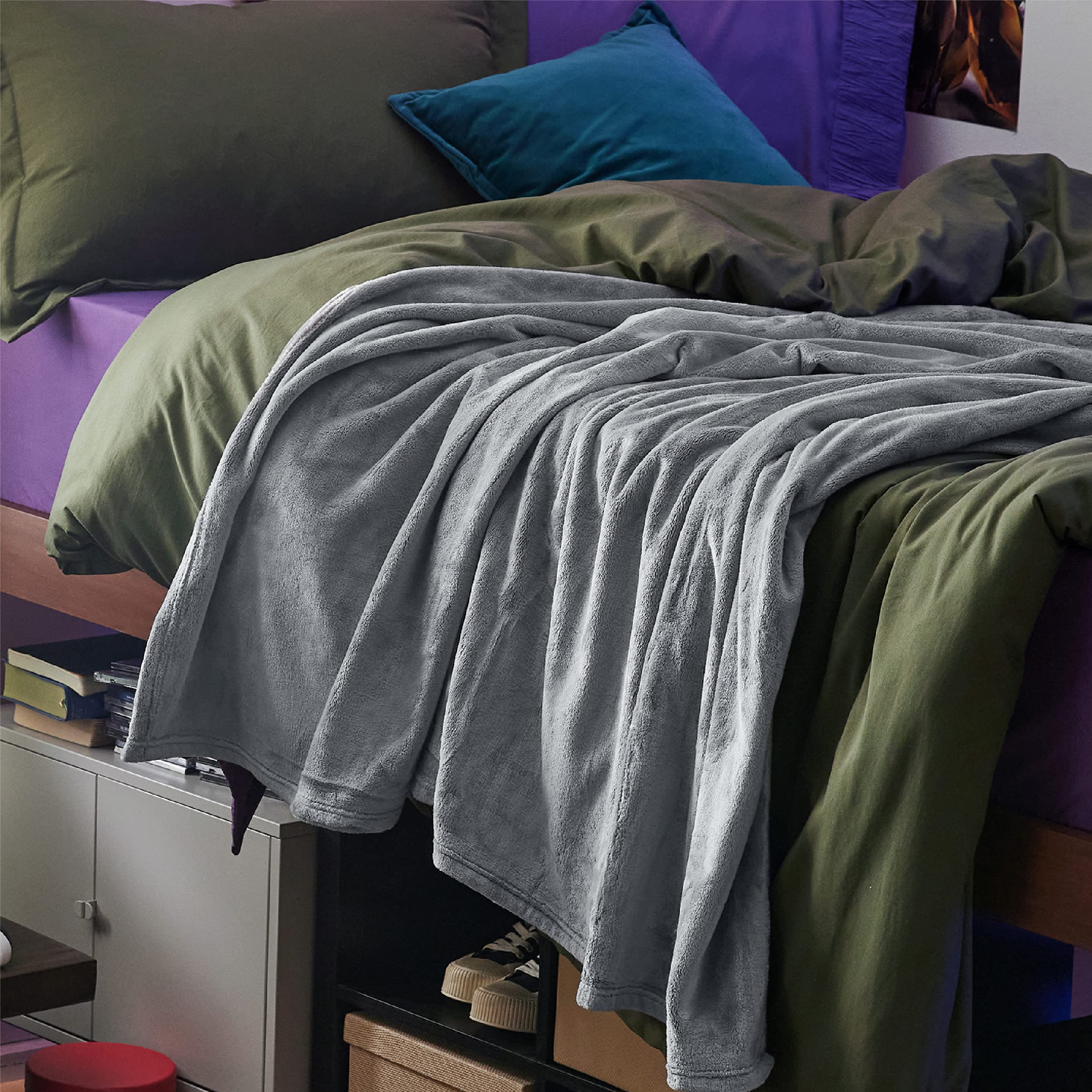Foto 3 | Manta Polar Bedsure Twin, Gris, 300 G/m², Suave Y Ligera - Venta Internacional.