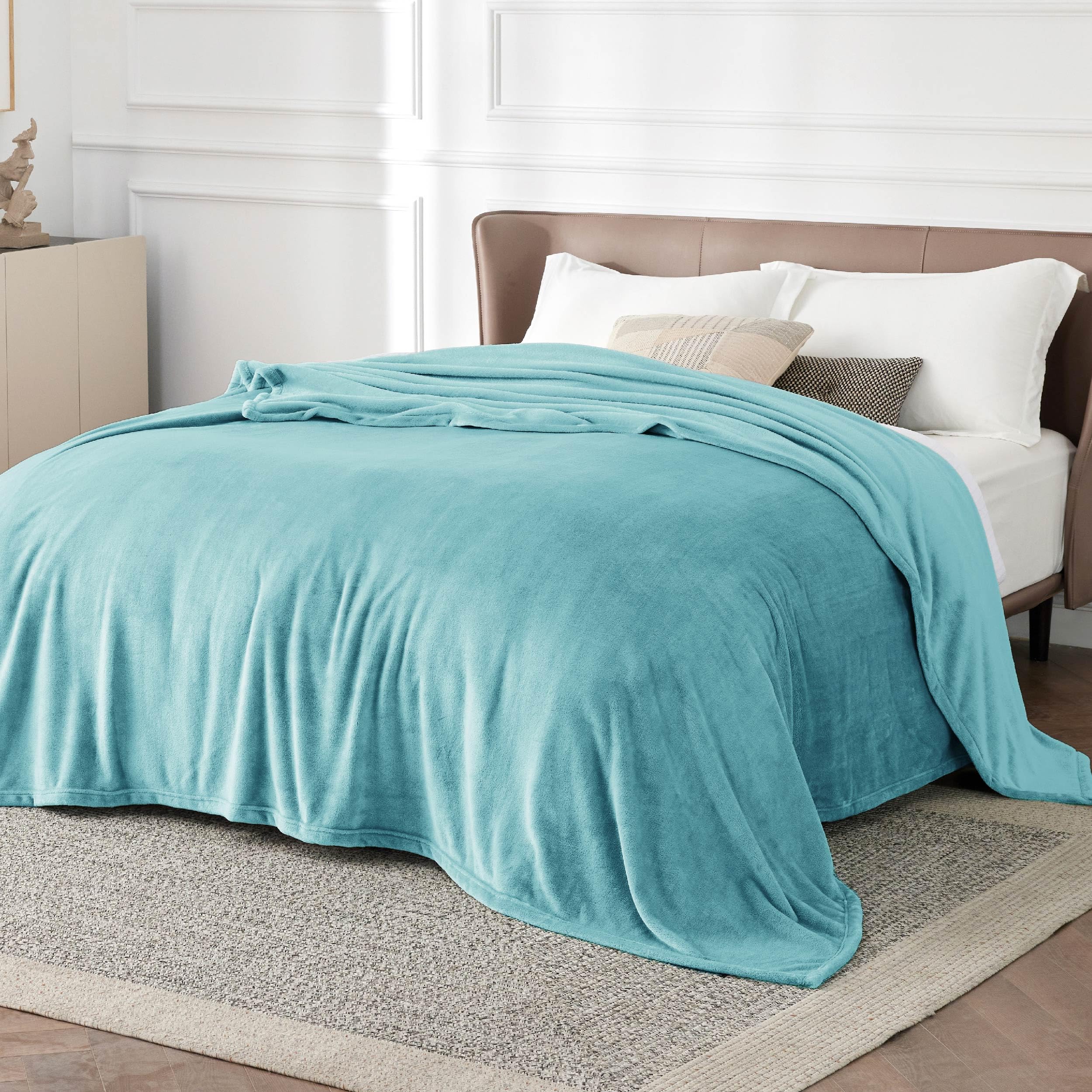 Foto 2 | Manta Bedsure Forro Polar Tamaño Queen Franela Azul Río - Venta Internacional