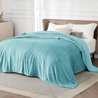 Foto 2 | Manta Bedsure Forro Polar Tamaño Queen Franela Azul Río - Venta Internacional