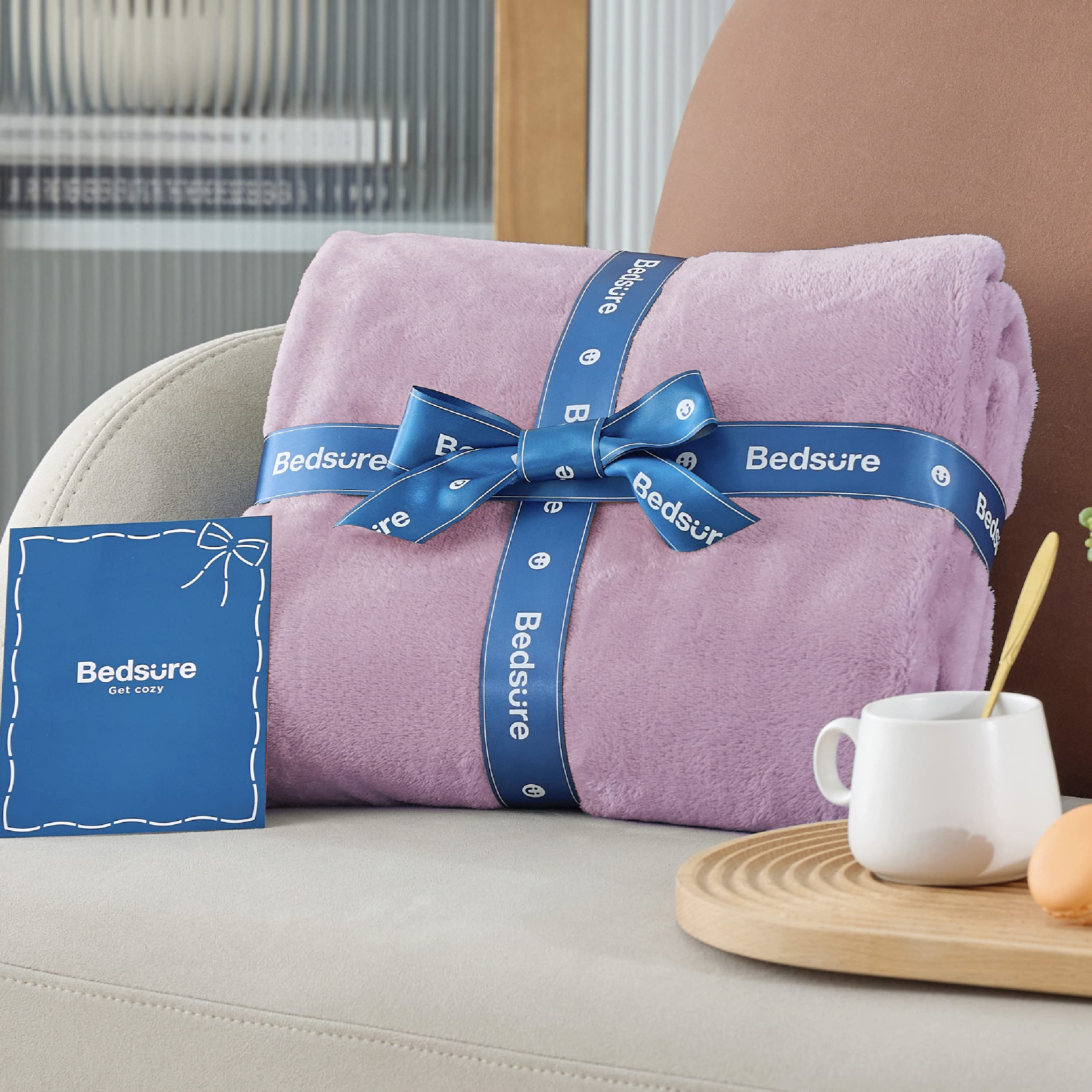 Foto 7 pulgar | Manta Polar Blanket Bedsure Xl, Color Morado Claro, 300 G/m², 130 X 180 Cm - Venta Internacional.