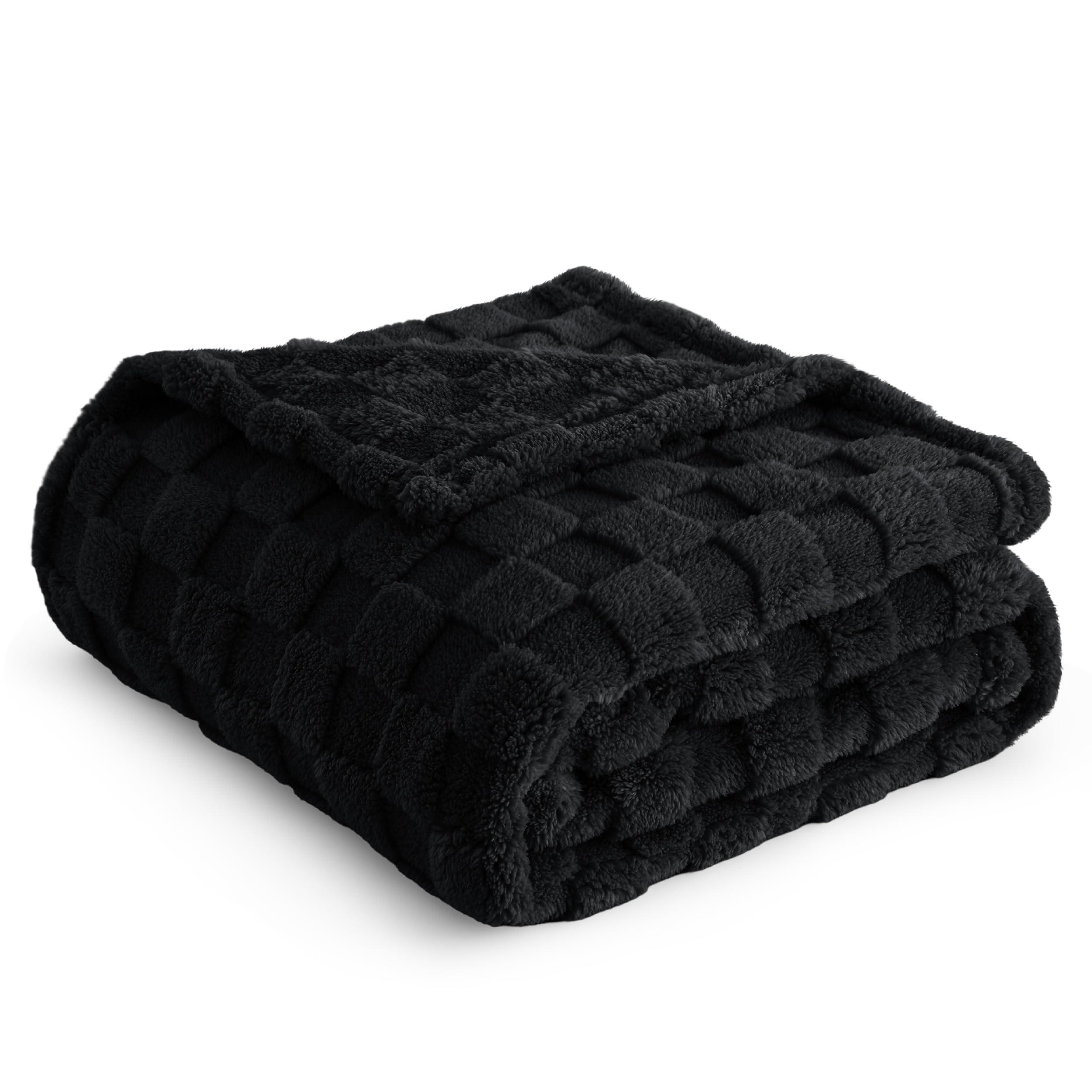 Foto 2 pulgar | Manta De Forro Polar Negro Para Sofá Supersuave, 130 X 150 Cm - Venta Internacional.