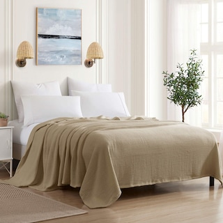 Foto 1 | Manta Sweet Home Collection 100% Algodón Fino Color Topo King - Venta Internacional.