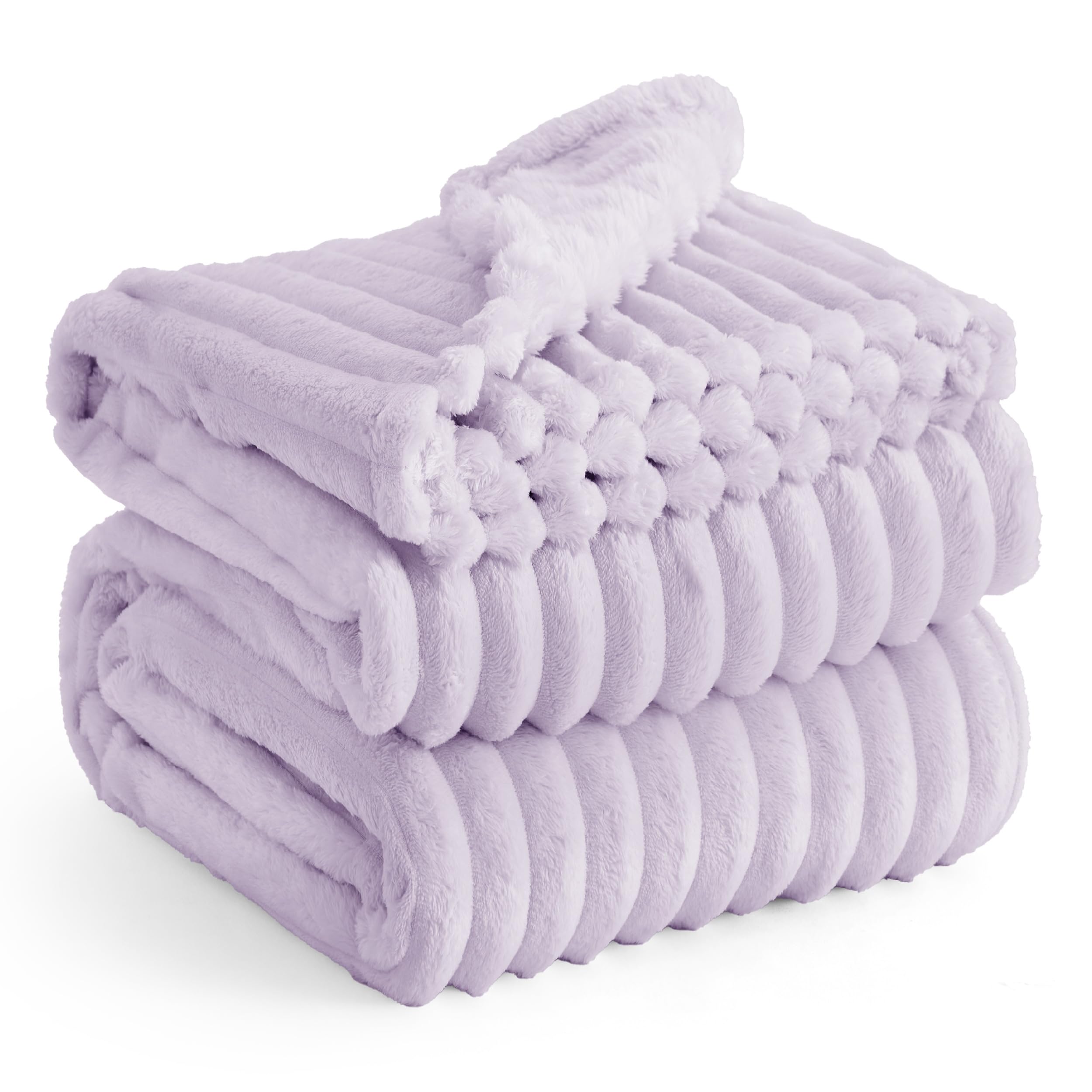 Manta Bedsure Lavanda Fog Forro Polar Para Sofá, 230 X 230 Cm - Venta Internacional.