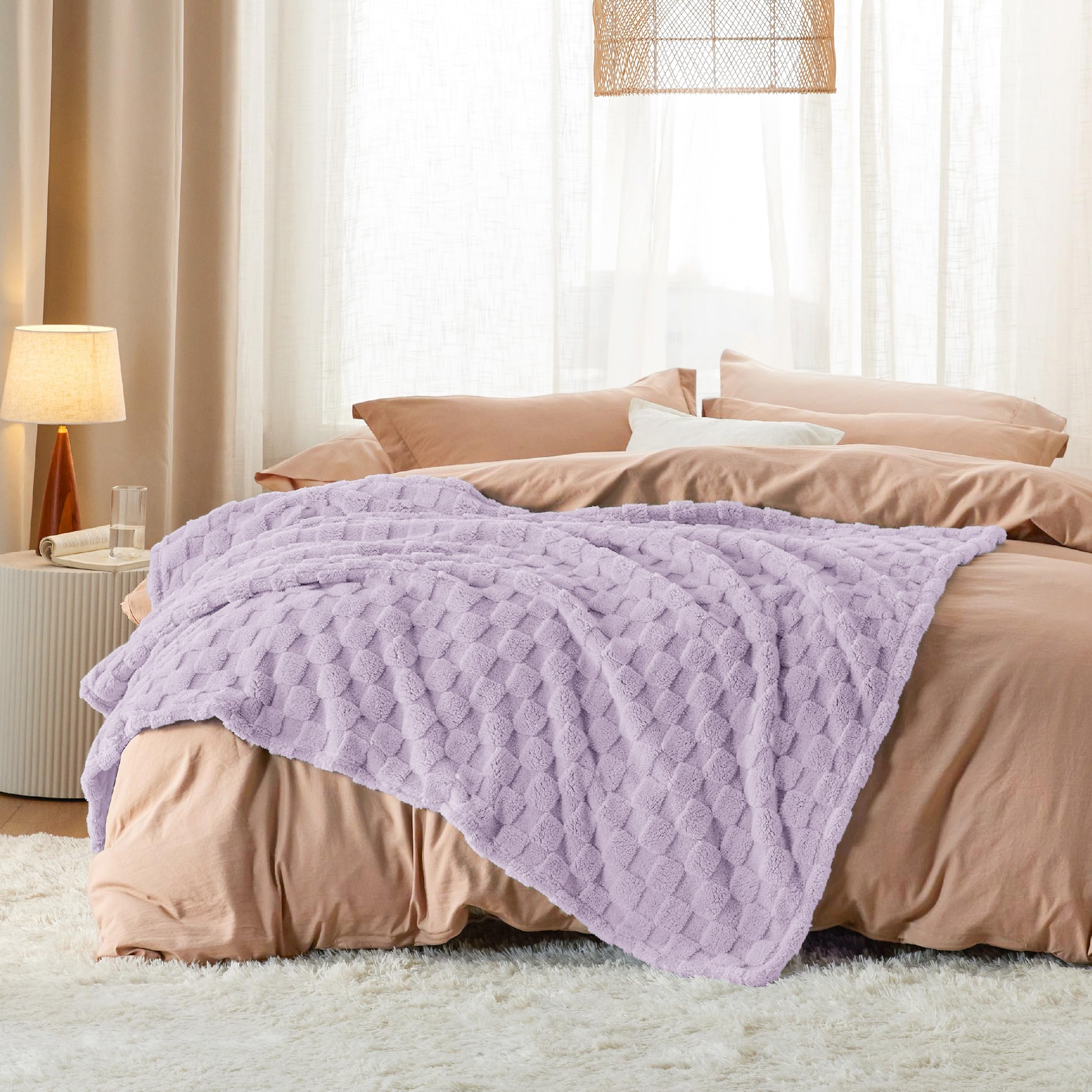 Foto 7 pulgar | Manta Bedsure Lavender Fog, Forro Polar Para Sofá, 130 X 150 Cm - Venta Internacional.