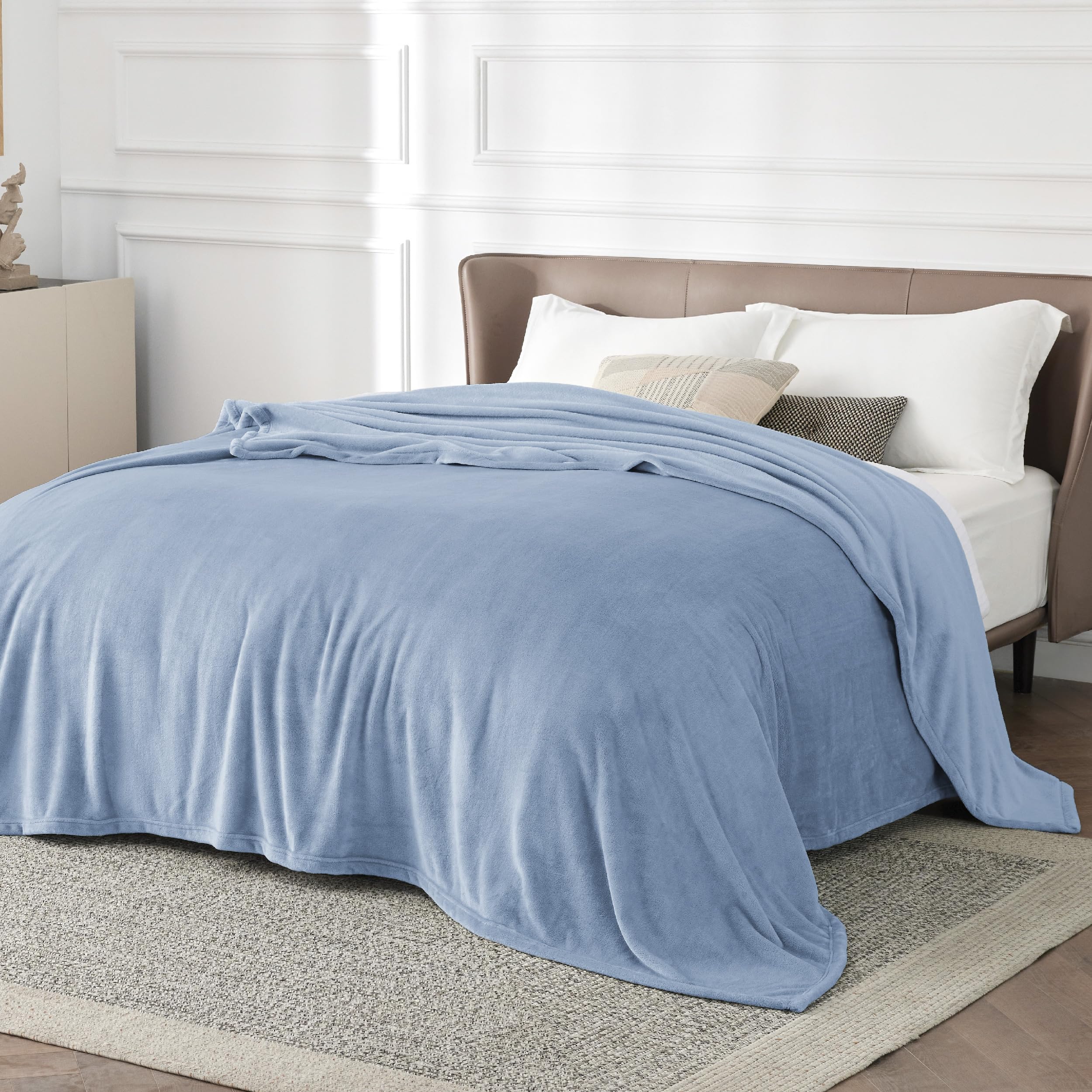 Foto 3 pulgar | Manta para Cama Bedsure Forro Polar King Size Azul Claro - Venta Internacional