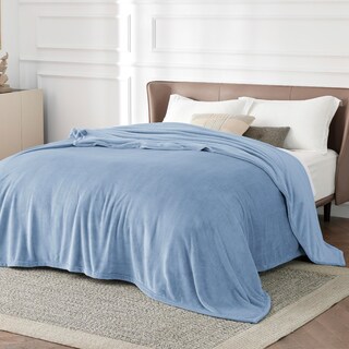 Foto 2 | Manta para Cama Bedsure Forro Polar King Size Azul Claro - Venta Internacional