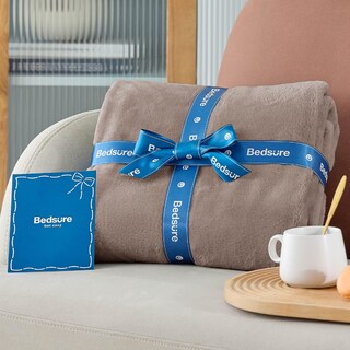Foto 7 | Manta Polar Bedsure para Cama King Size Marrón Moca 274 x 229 cm - Venta Internacional