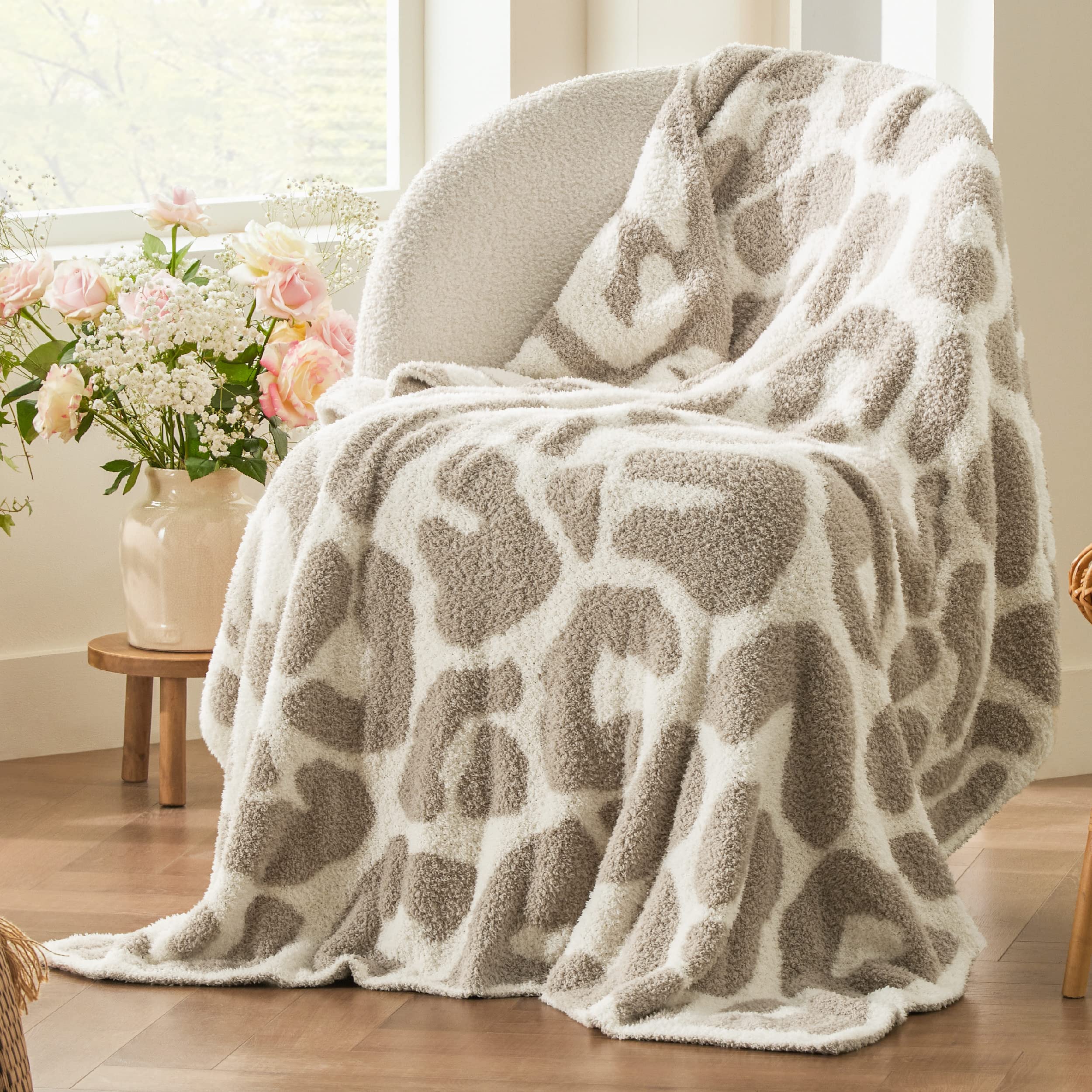 Foto 2 pulgar | Manta De Cama Con Diseño De Leopardo, Tejido Supersuave, 130 X 150 Cm, Color Caqui - Venta Internacional.