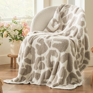 Foto 1 | Manta De Cama Con Diseño De Leopardo, Tejido Supersuave, 130 X 150 Cm, Color Caqui - Venta Internacional.