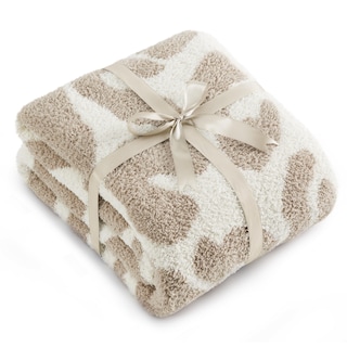 Foto 2 | Manta De Cama Con Diseño De Leopardo, Tejido Supersuave, 130 X 150 Cm, Color Caqui - Venta Internacional.