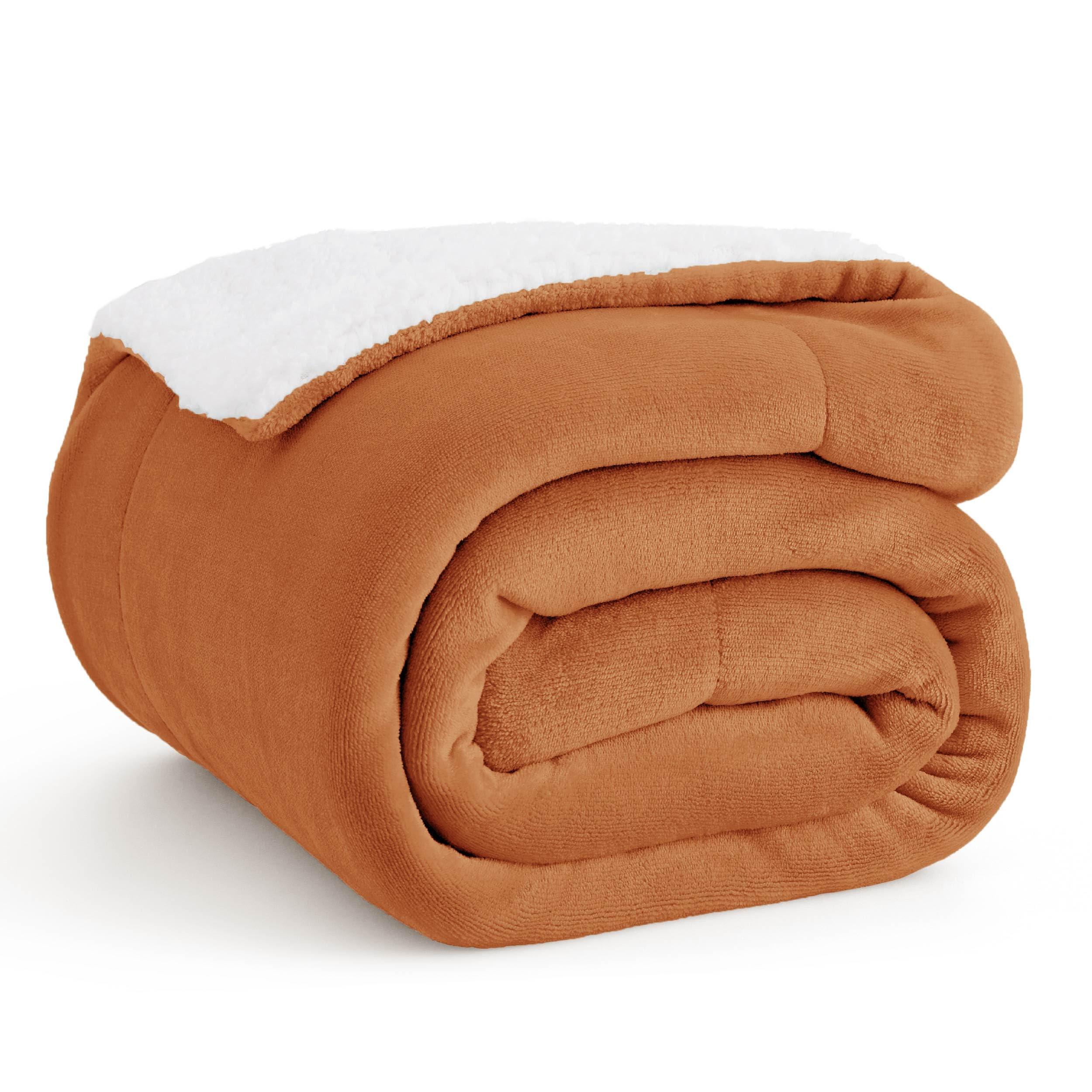 Foto 2 pulgar | Manta Bedsure Sherpa de Forro Polar Anaranjada - Venta Internacional