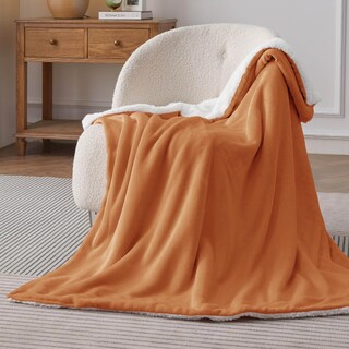 Foto 3 | Manta Bedsure Sherpa de Forro Polar Anaranjada - Venta Internacional