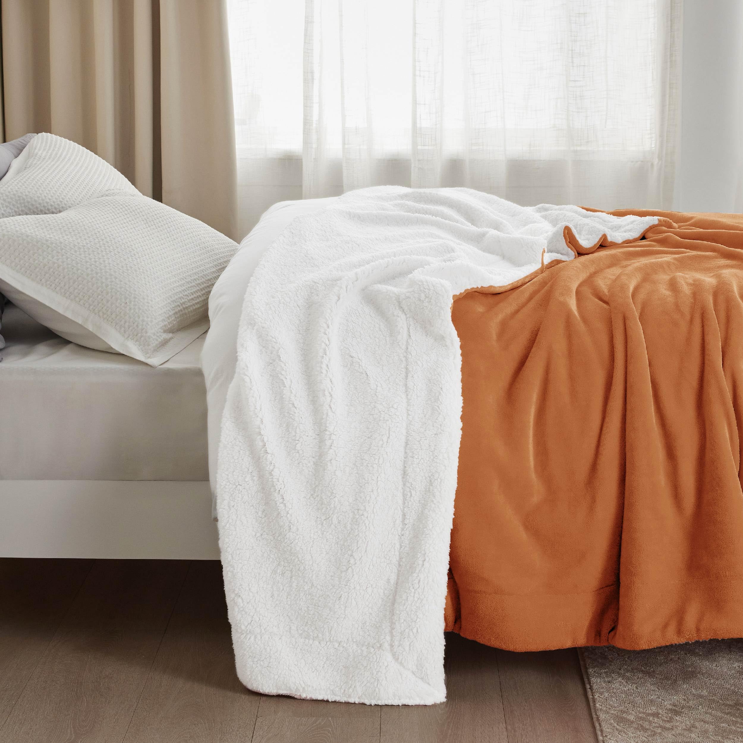 Foto 6 pulgar | Manta Bedsure Sherpa de Forro Polar Anaranjada - Venta Internacional