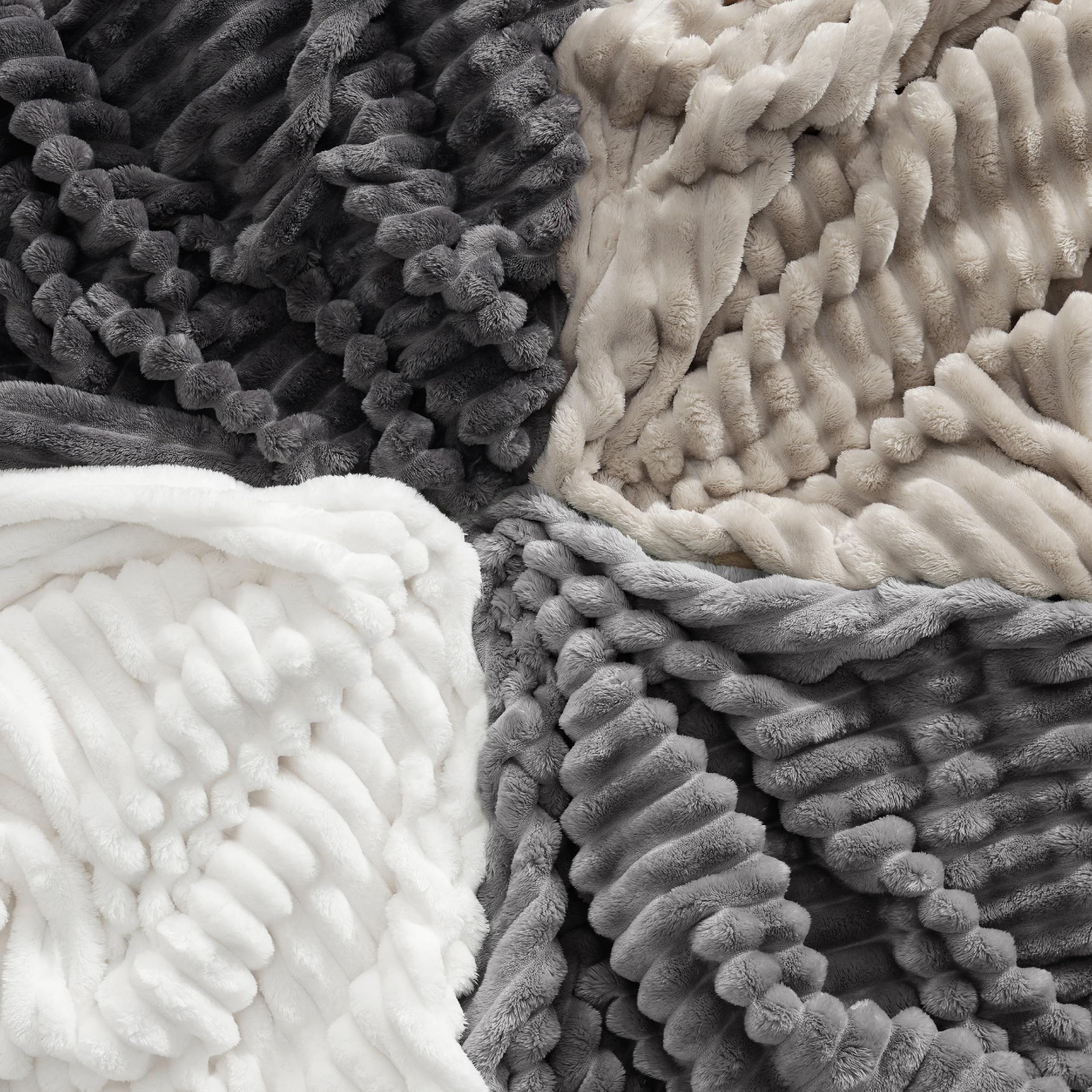 Foto 7 pulgar | Manta Bedsure Frost De Forro Polar Gris Para Sofá, 230 X 230 Cm - Venta Internacional.