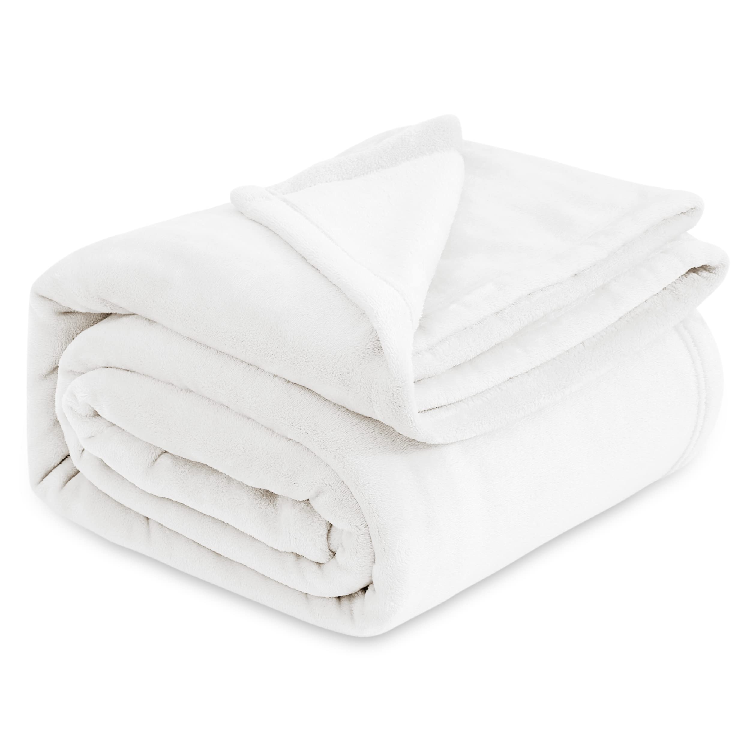 Foto 2 pulgar | Blanket Bedsure Fleece King Size, Forro Polar De Franela Blanca - Venta Internacional.