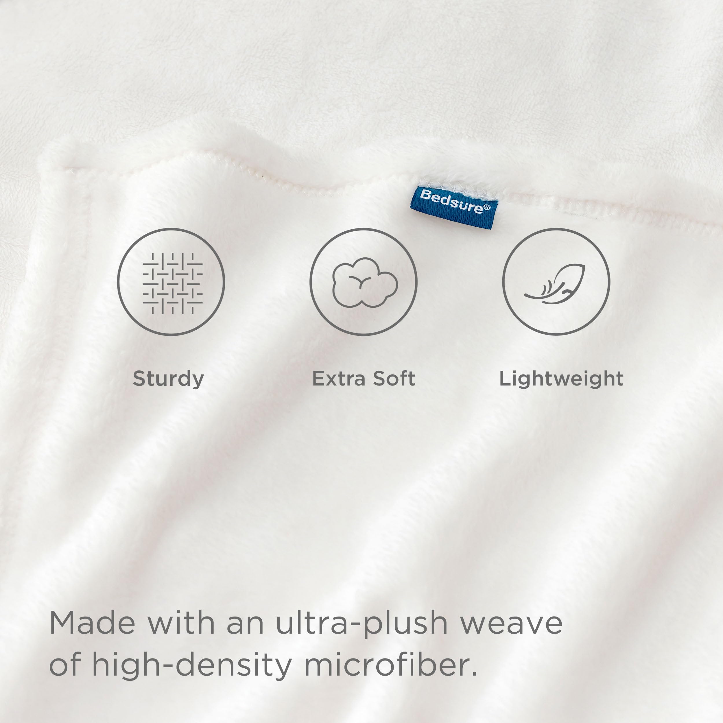 Foto 4 pulgar | Blanket Bedsure Fleece King Size, Forro Polar De Franela Blanca - Venta Internacional.