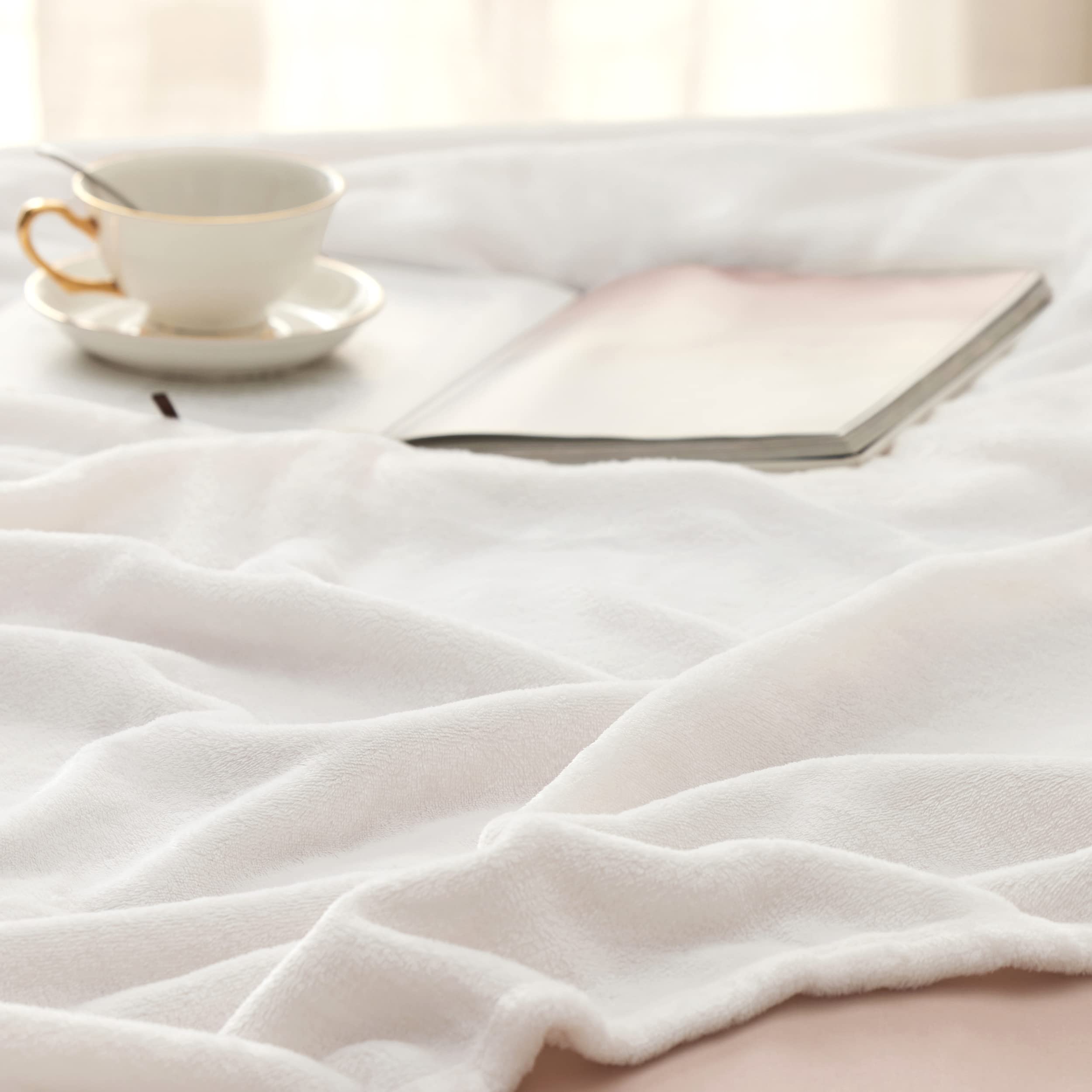 Foto 5 pulgar | Blanket Bedsure Fleece King Size, Forro Polar De Franela Blanca - Venta Internacional.