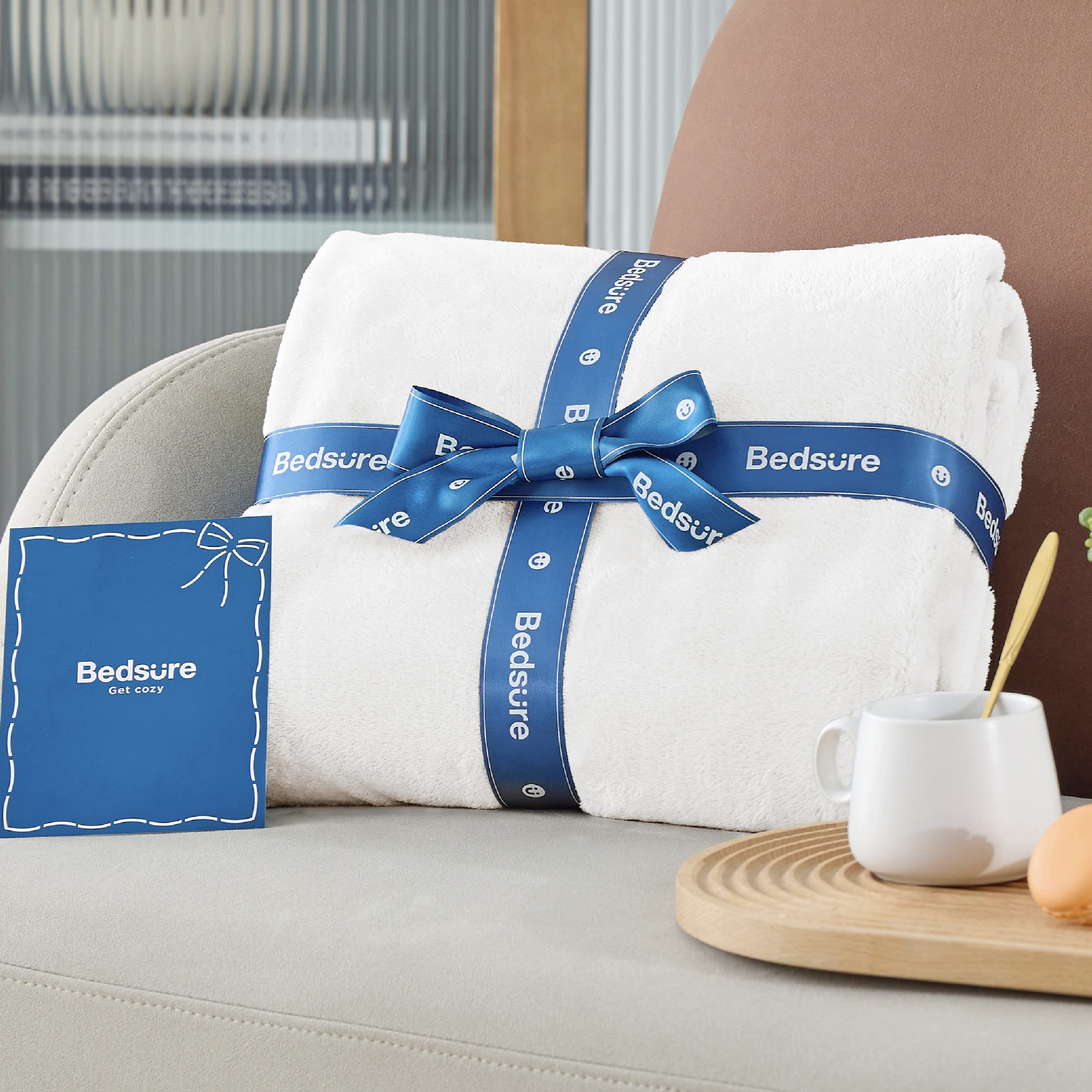 Foto 6 | Blanket Bedsure Fleece King Size, Forro Polar De Franela Blanca - Venta Internacional.