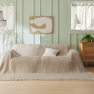 Foto 7 | Manta Bedsure Cooling De Algodón Con Forma De Gofre, Tamaño King, Color Topo - Venta Internacional.