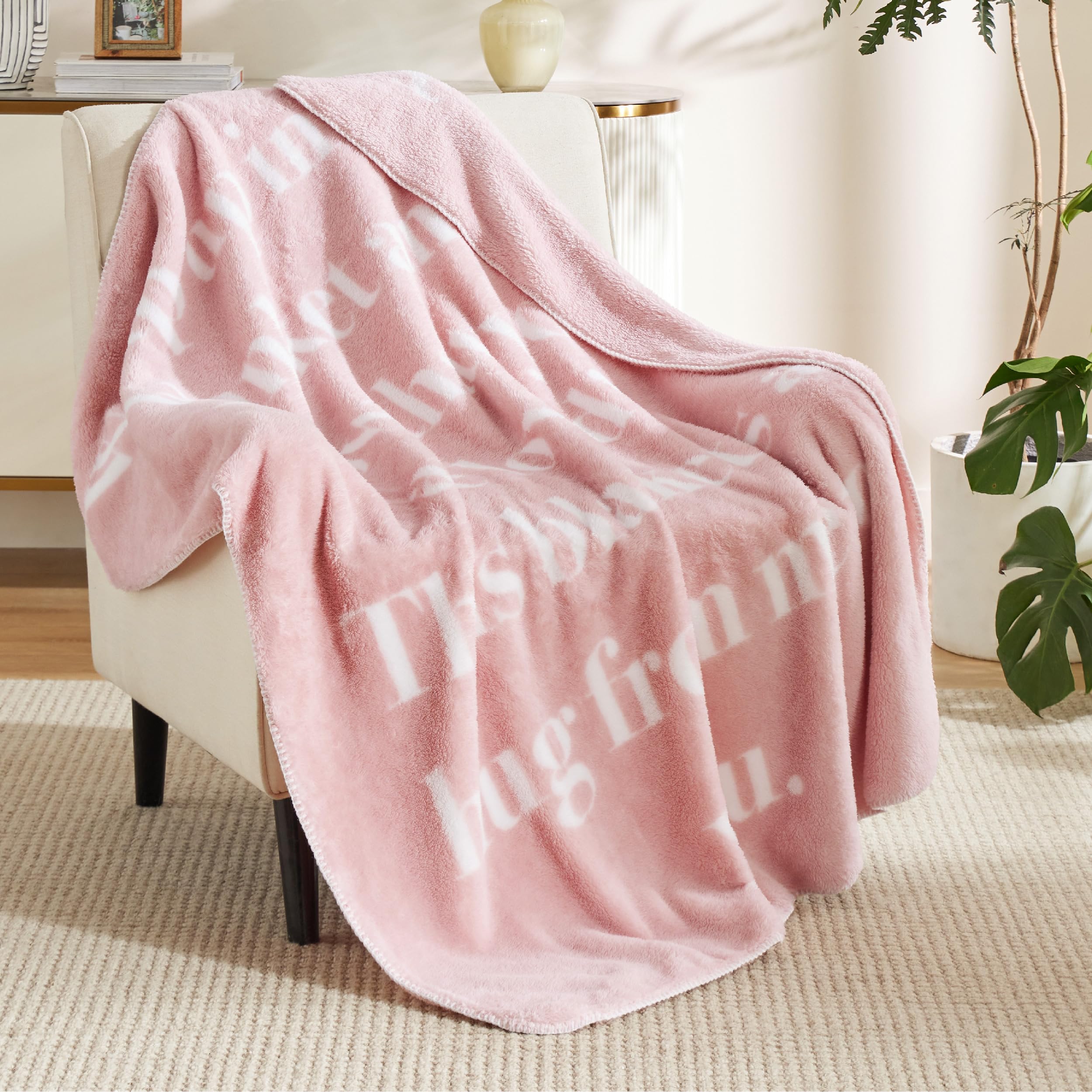 Foto 3 pulgar | Manta De Cama Get Well Gifts Para Mujer, Color Rosa, 50 X 60 Pulgadas - Venta Internacional.