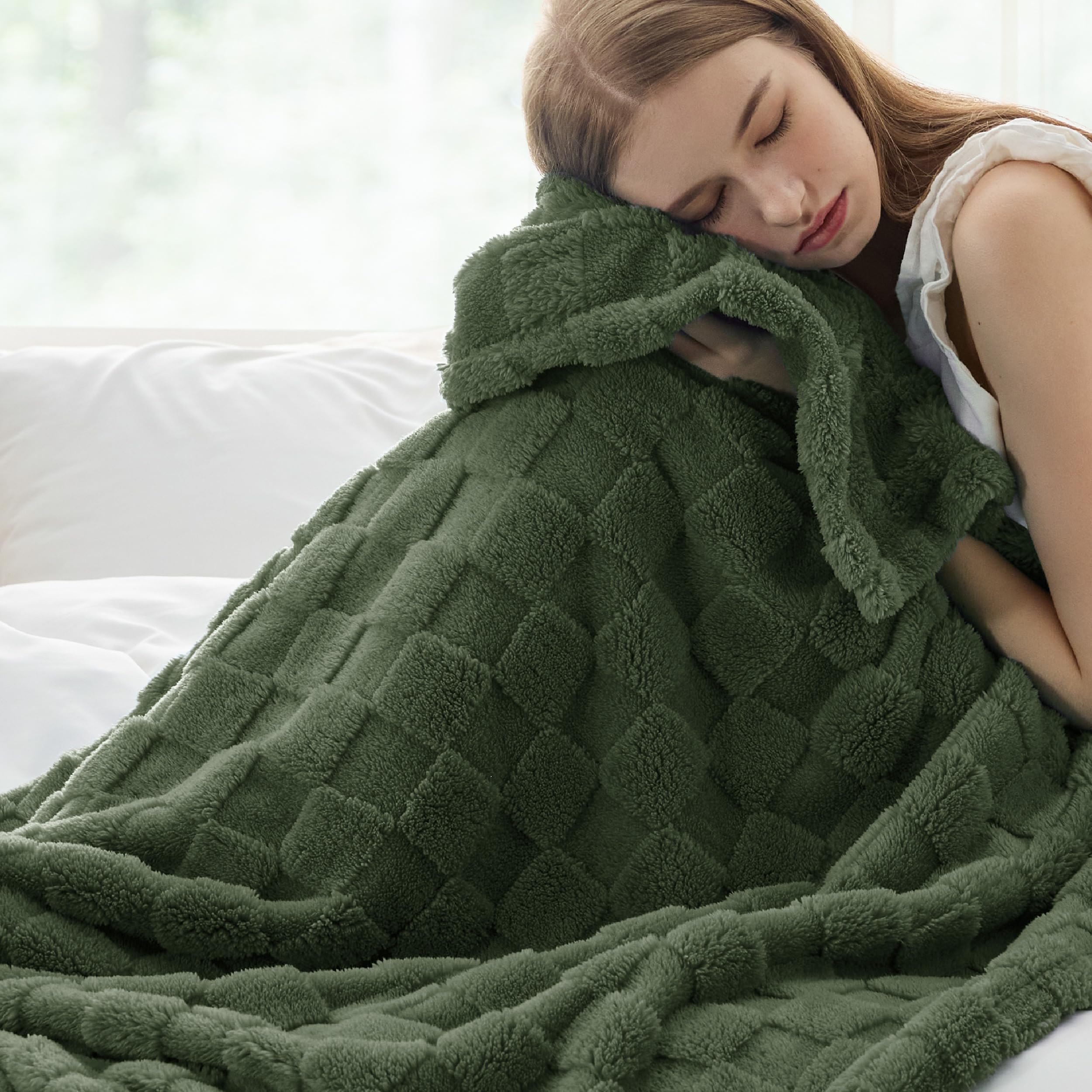 Manta Polar Bedsure Verde Bronce Para Sofá 130 X 150 Cm - Venta Internacional.