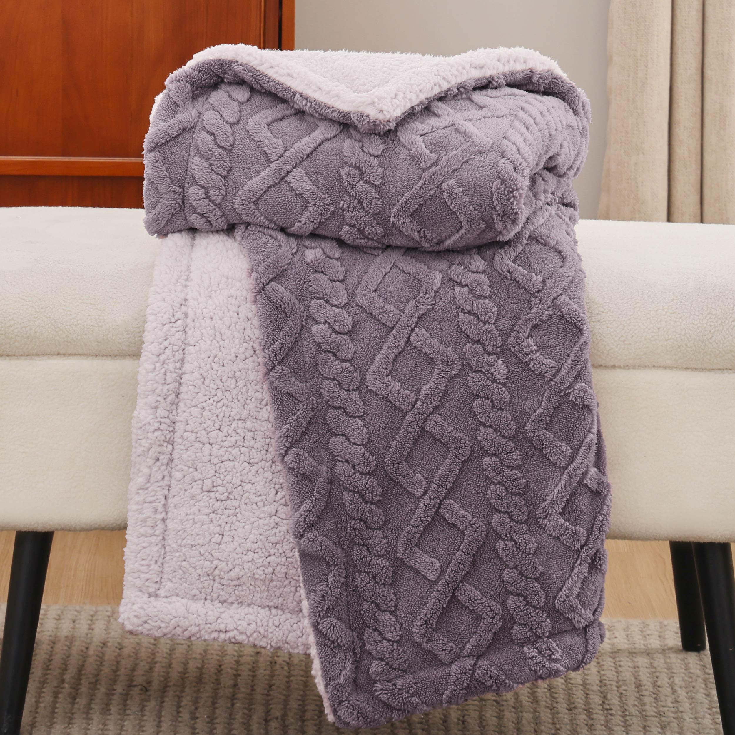 Manta Bedsure Sherpa De Forro Polar Para Sofá, 130 X 150 Cm - Venta Internacional.