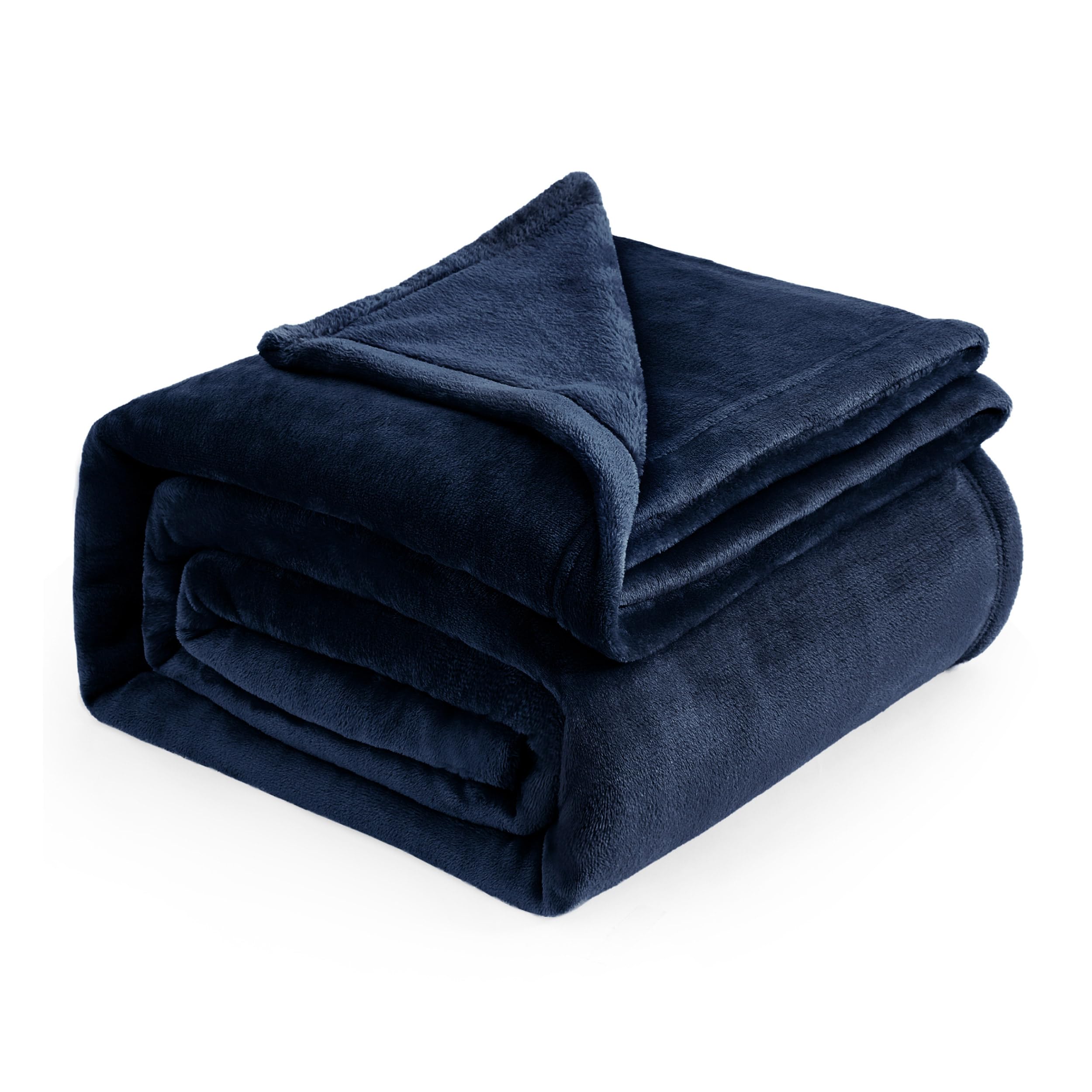 Manta De Cama De Forro Polar Azul Marino, Tamaño Queen, Suave, 230 X 230 Cm - Venta Internacional.