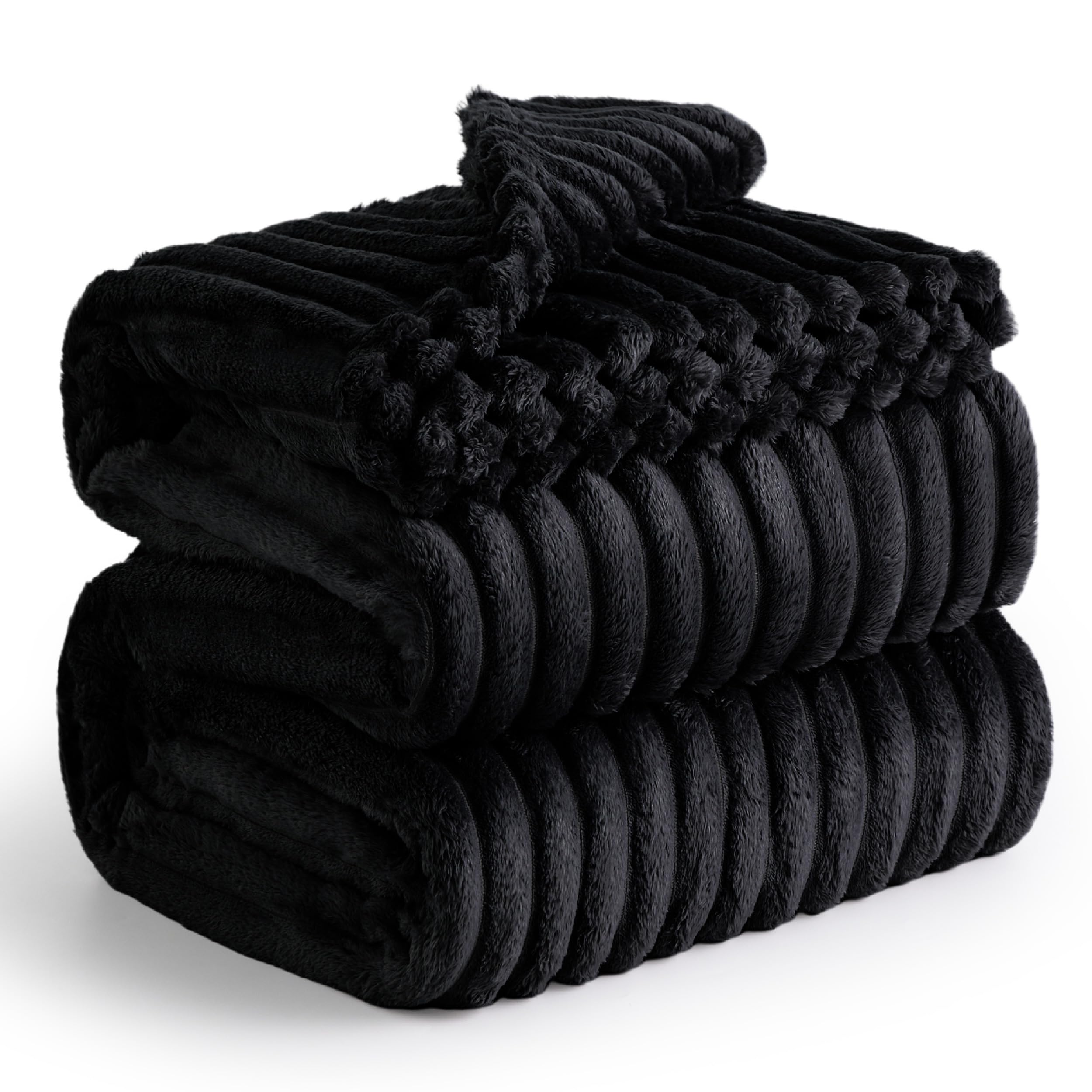 Manta Bedsure Forro Polar de Franela Negro King Size - Venta Internacional