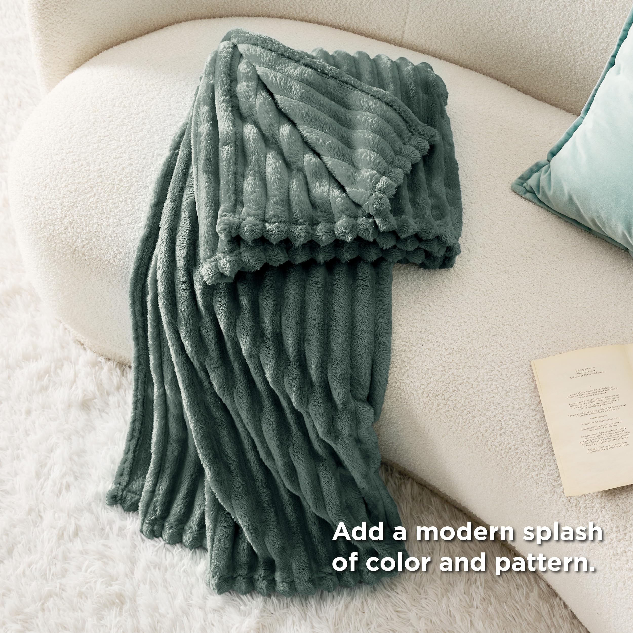Foto 6 pulgar | Manta Polar Bedsure Mallard Green Para Sofá 130 X 150 Cm - Venta Internacional.