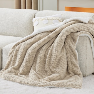 Foto 1 | Manta Bedsure Sherpa De Forro Polar, Talla Doble, Color Espiga, Color Beige - Venta Internacional.