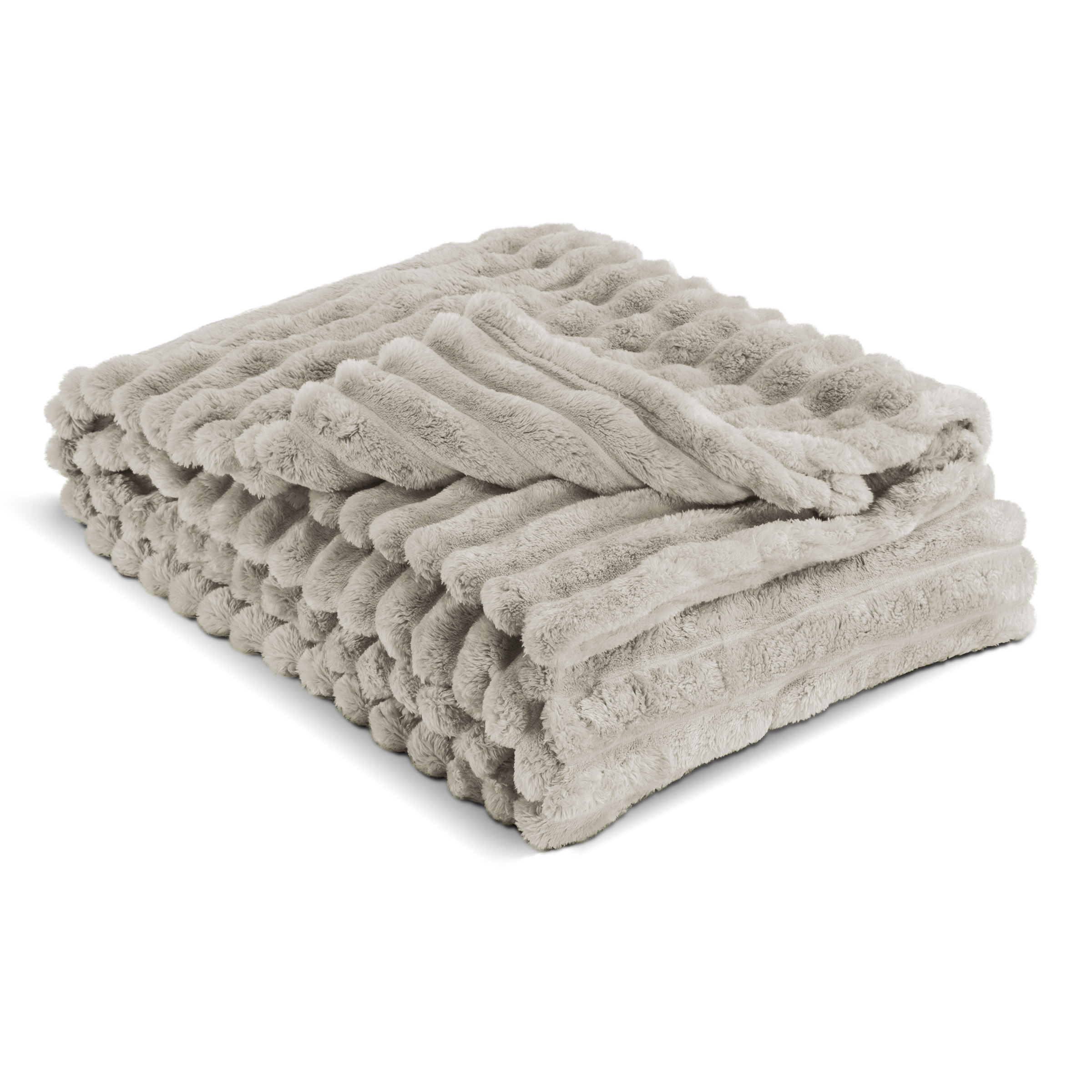 Foto 2 pulgar | Cobertor Cobija Stripes Yellow Mellow Matrimonial Suave con Relieve Ligera Tamaño 200x150cm Beige