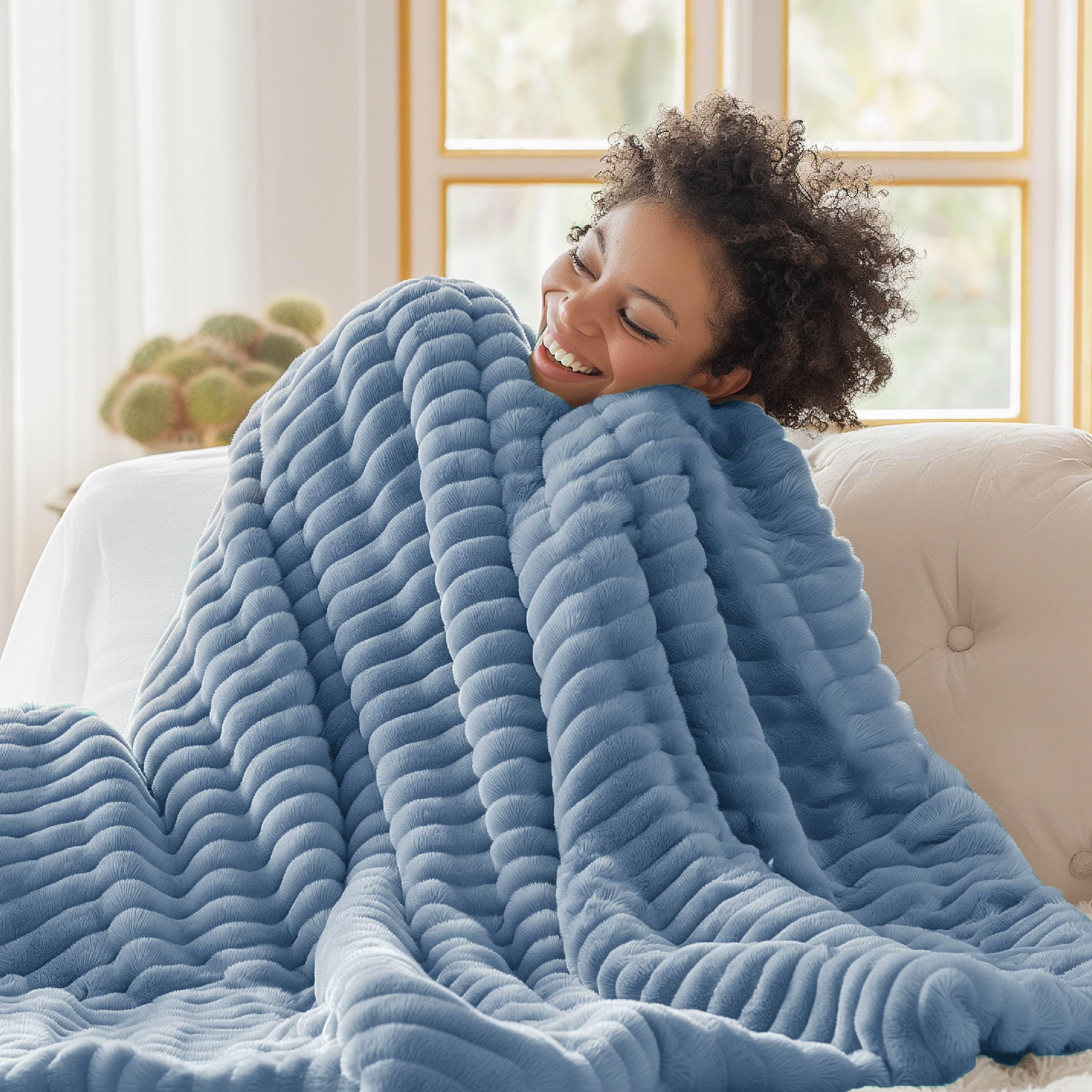 Manta Bedsure Fall Gentlesoft Acogedora Para Sofá, 50 X 60 - Venta Internacional.