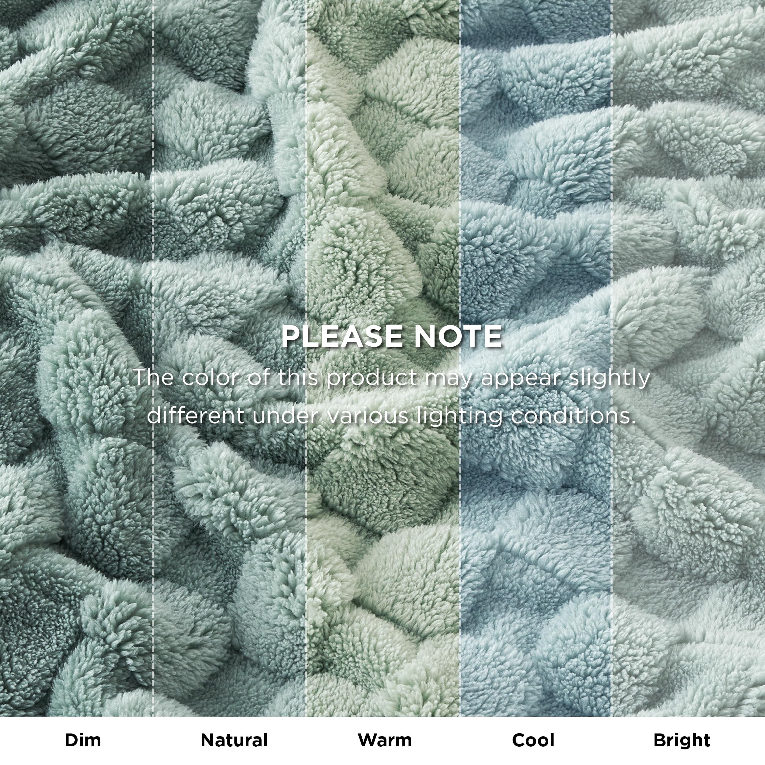 Foto 7 | Manta De Forro Polar A Cuadros, 130 X 150 Cm, Color Verde Salvia - Venta Internacional.