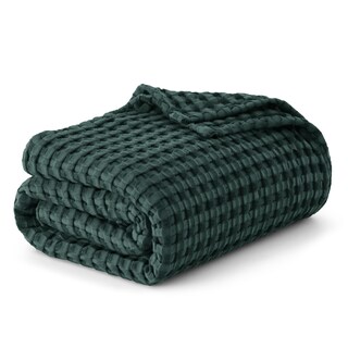 Foto 1 | Manta Bedsure Cooling De Algodón Con Forma De Gofre Tamaño Queen, Color Verde Oscuro - Venta Internacional.