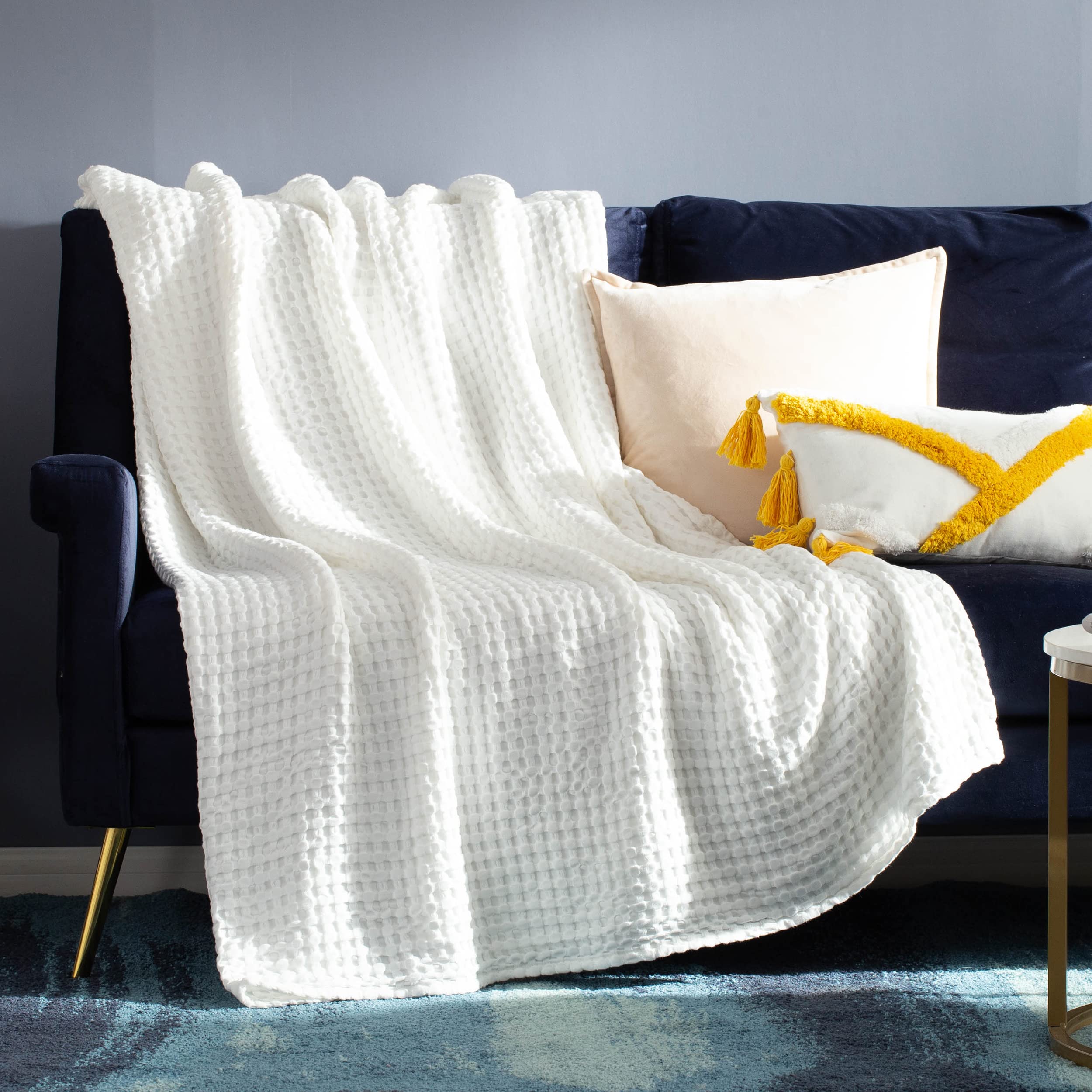 Foto 6 | Manta Bedsure Cooling De Algodón Con Forma De Gofre Tamaño Queen, Color Verde Oscuro - Venta Internacional.