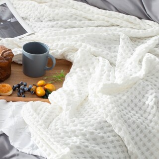Foto 7 | Manta Bedsure Cooling De Algodón Con Forma De Gofre Tamaño Queen, Color Verde Oscuro - Venta Internacional.