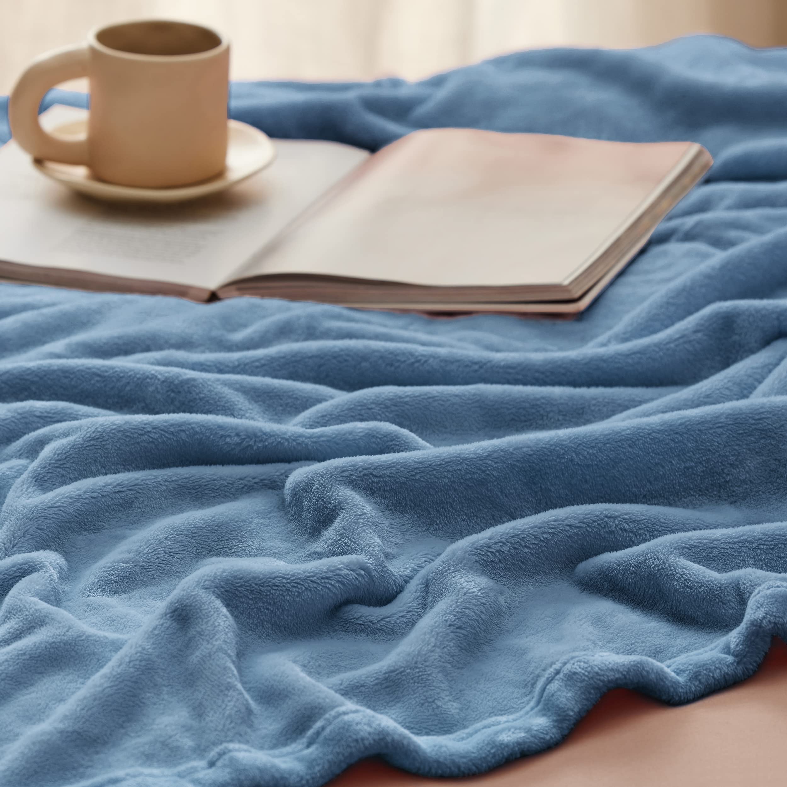 Foto 5 pulgar | Manta Polar Para Cama, Color Azul Lavado, 300 G/m², Tamaño Doble, 150 X 200 Cm - Venta Internacional.
