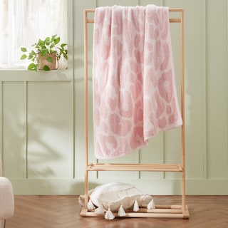 Foto 7 | Manta De Cama Con Diseño De Leopardo, Tejido Supersuave, 130 X 150 Cm, Color Rosa - Venta Internacional.