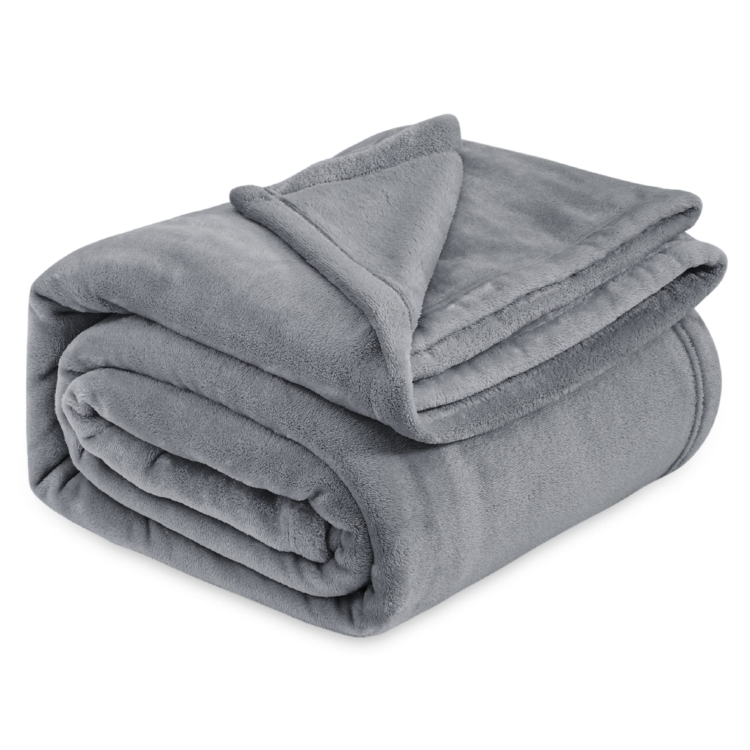 Manta De Cama, Forro Polar, Tamaño King, Gris, 274 X 229 Cm, Suave Felpa - Venta Internacional.
